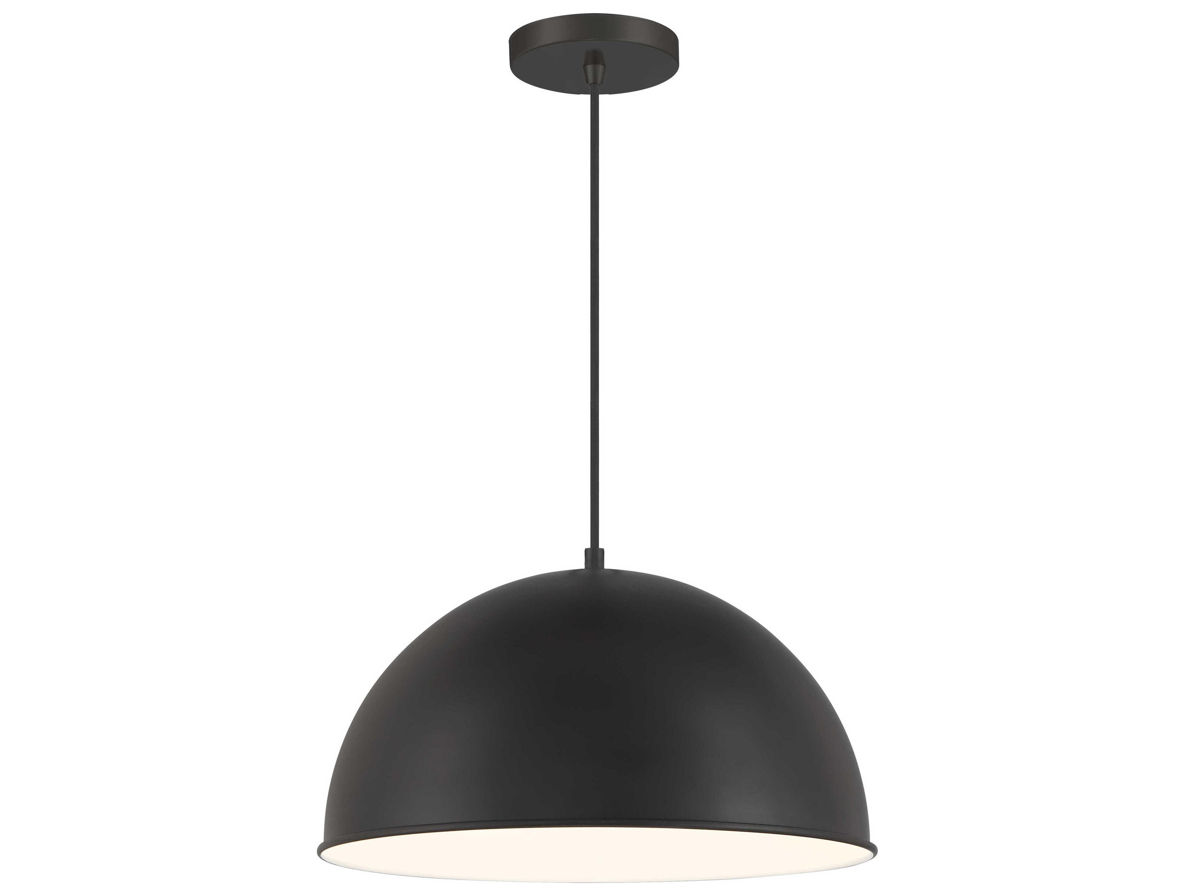 Vantage 1-Light Coal Black Dome Pendant