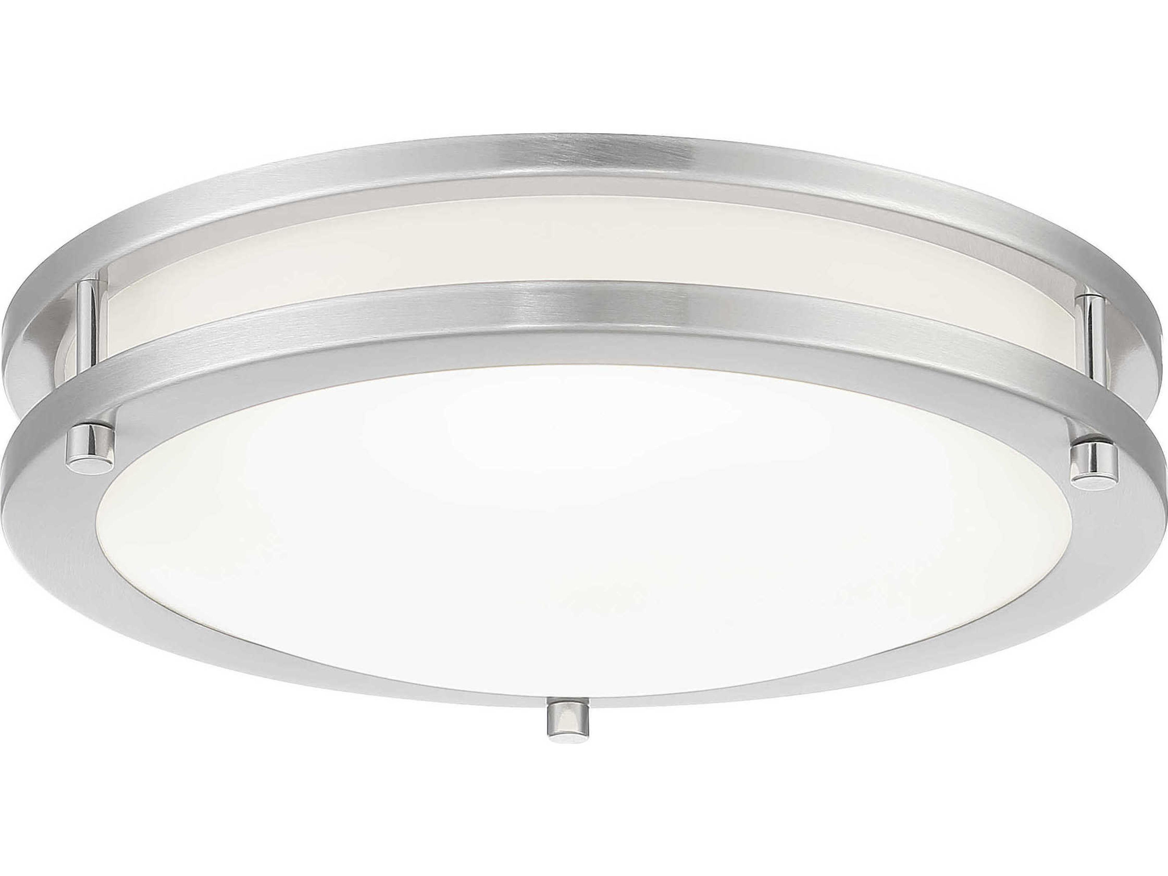 Minka Lavery 1-Light Brushed Nickel LED Round Flush Mount