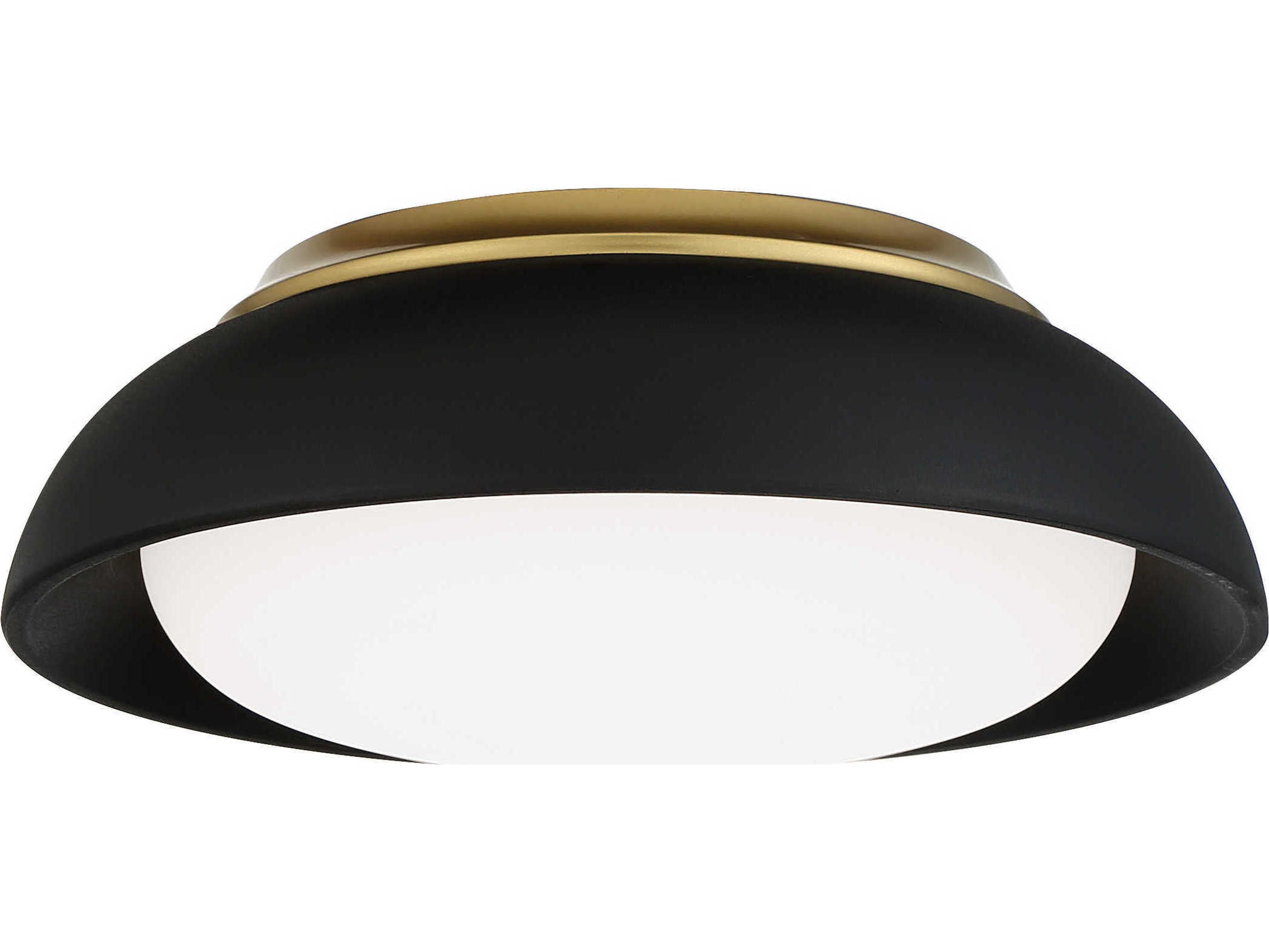 Minka Lavery 1-Light Coal Honey Gold Black LED Bowl Flush Mount