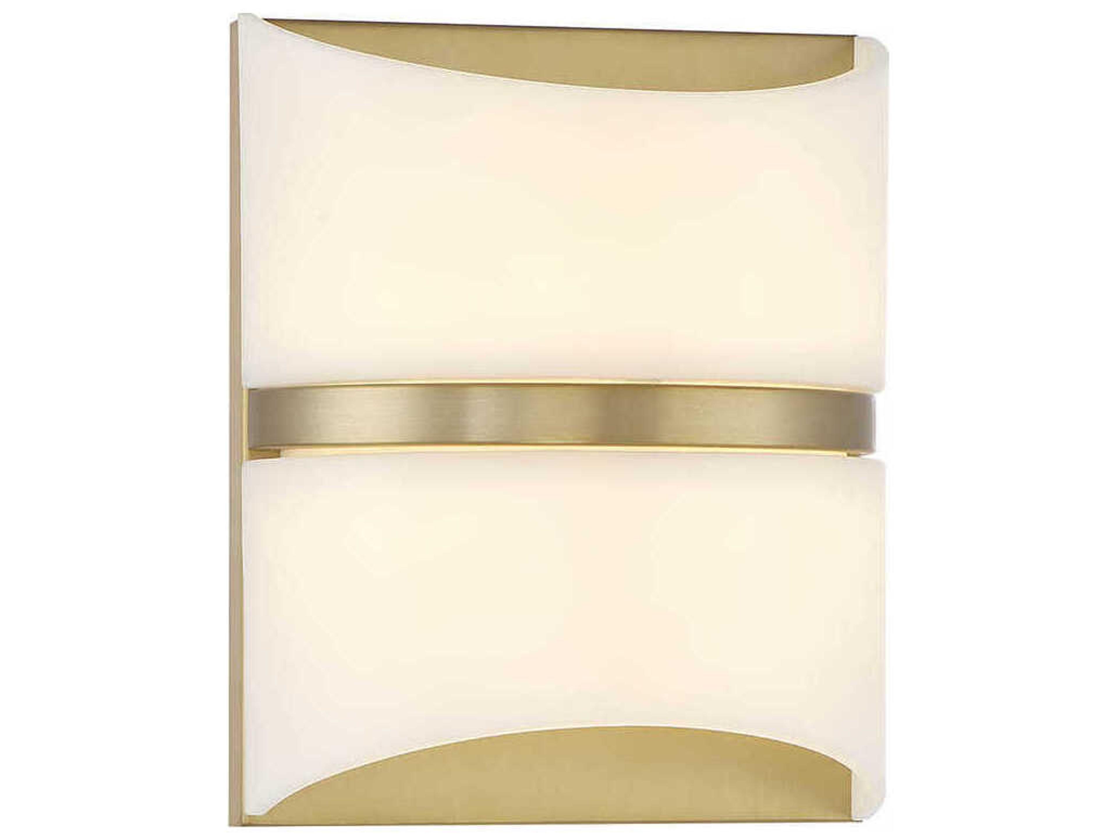 Minka Lavery Velaux 1-Light Soft Brass Glass LED Wall Sconce