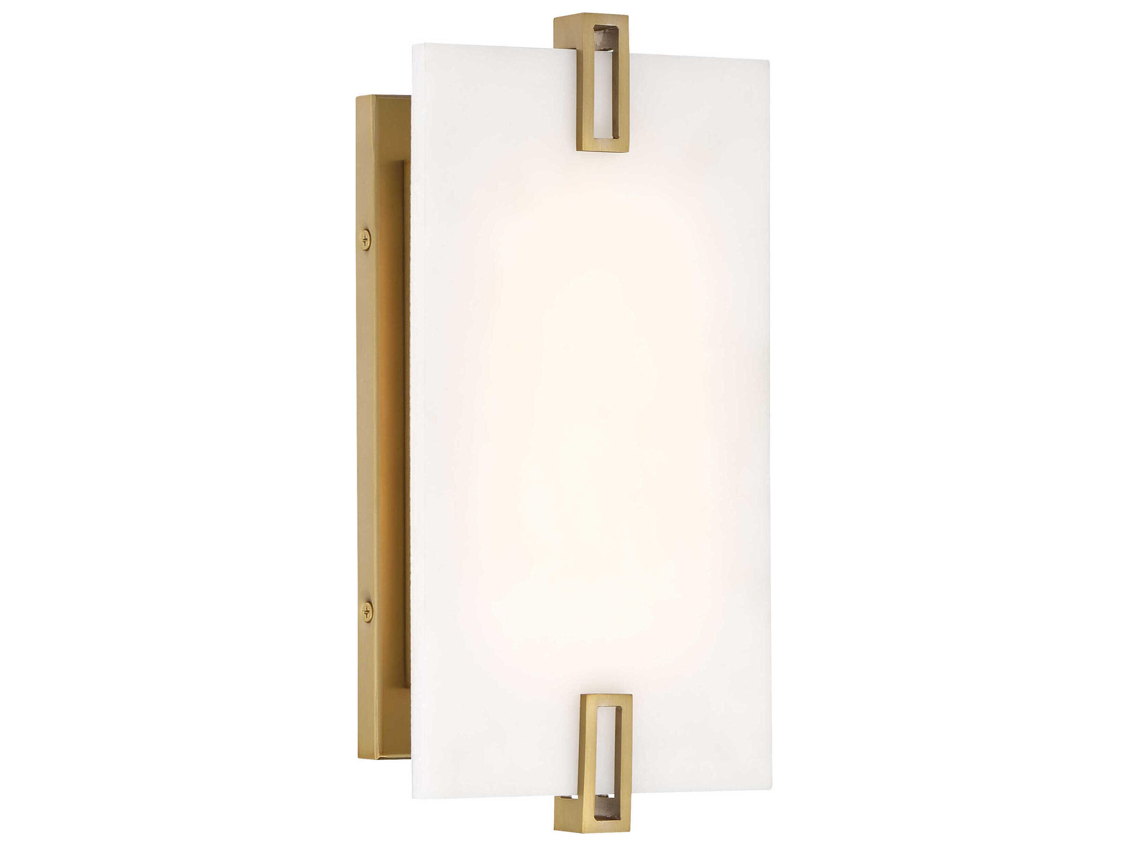 Minka Lavery Aizen 1-Light Soft Brass White LED Wall Sconce