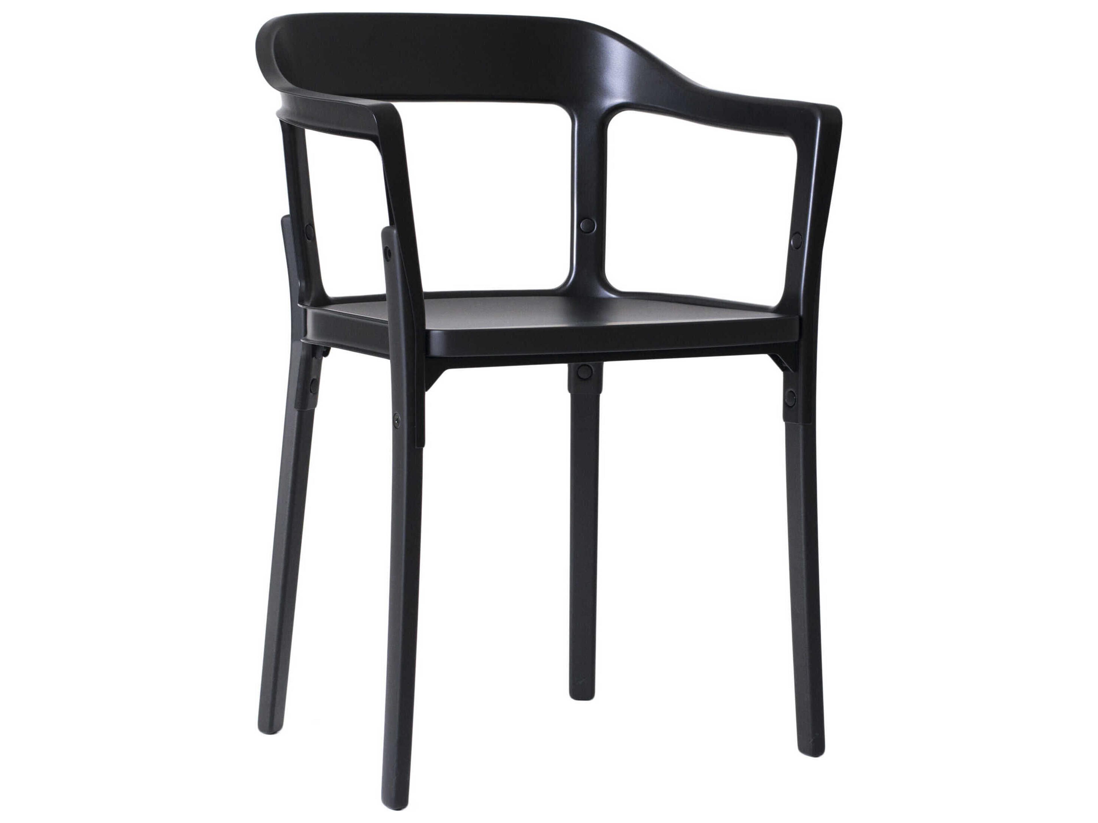 Magis Steelwood Beech Wood Arm Dining Chair