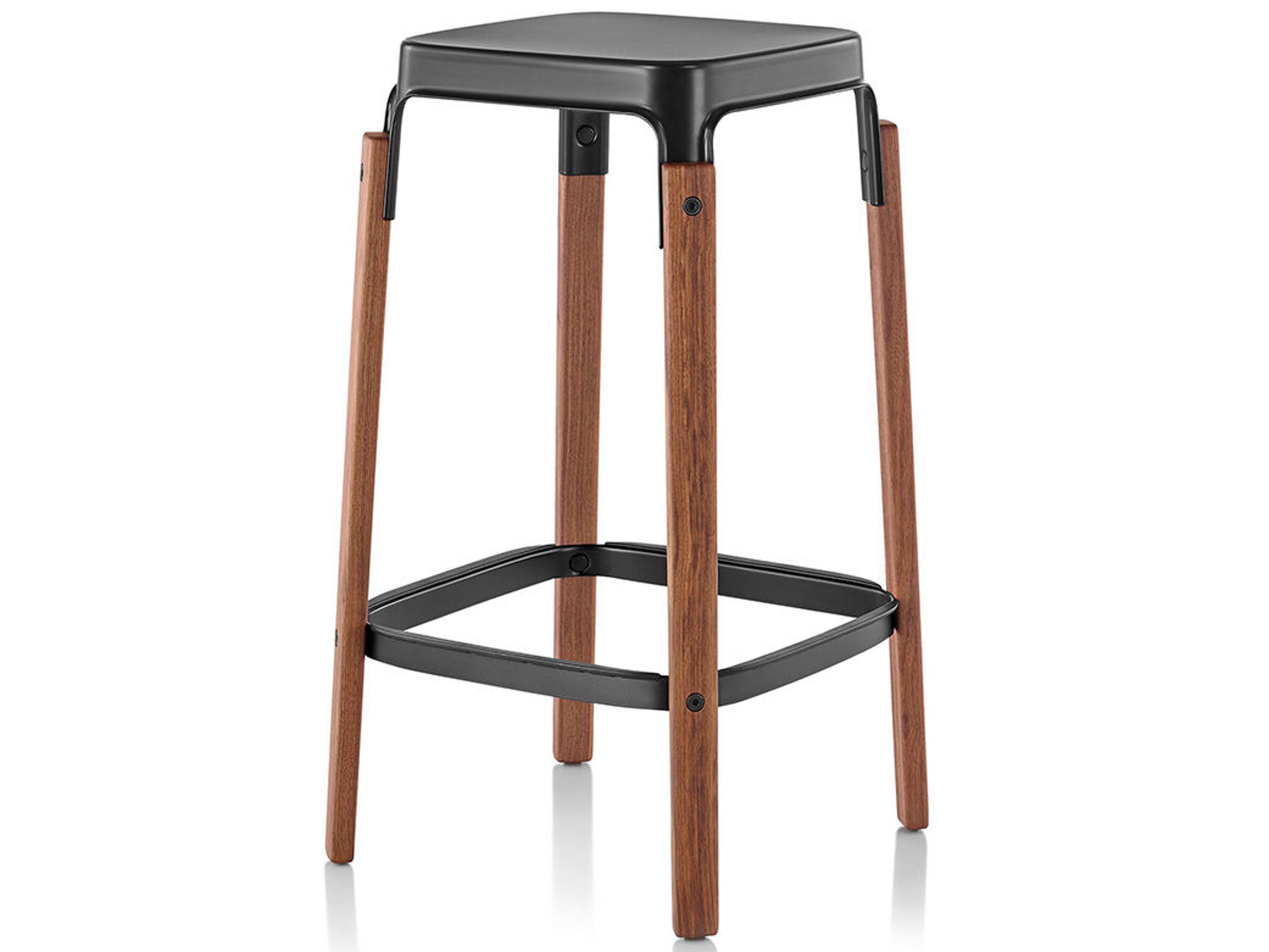 Magis Steelwood Walnut Wood Bar Stool