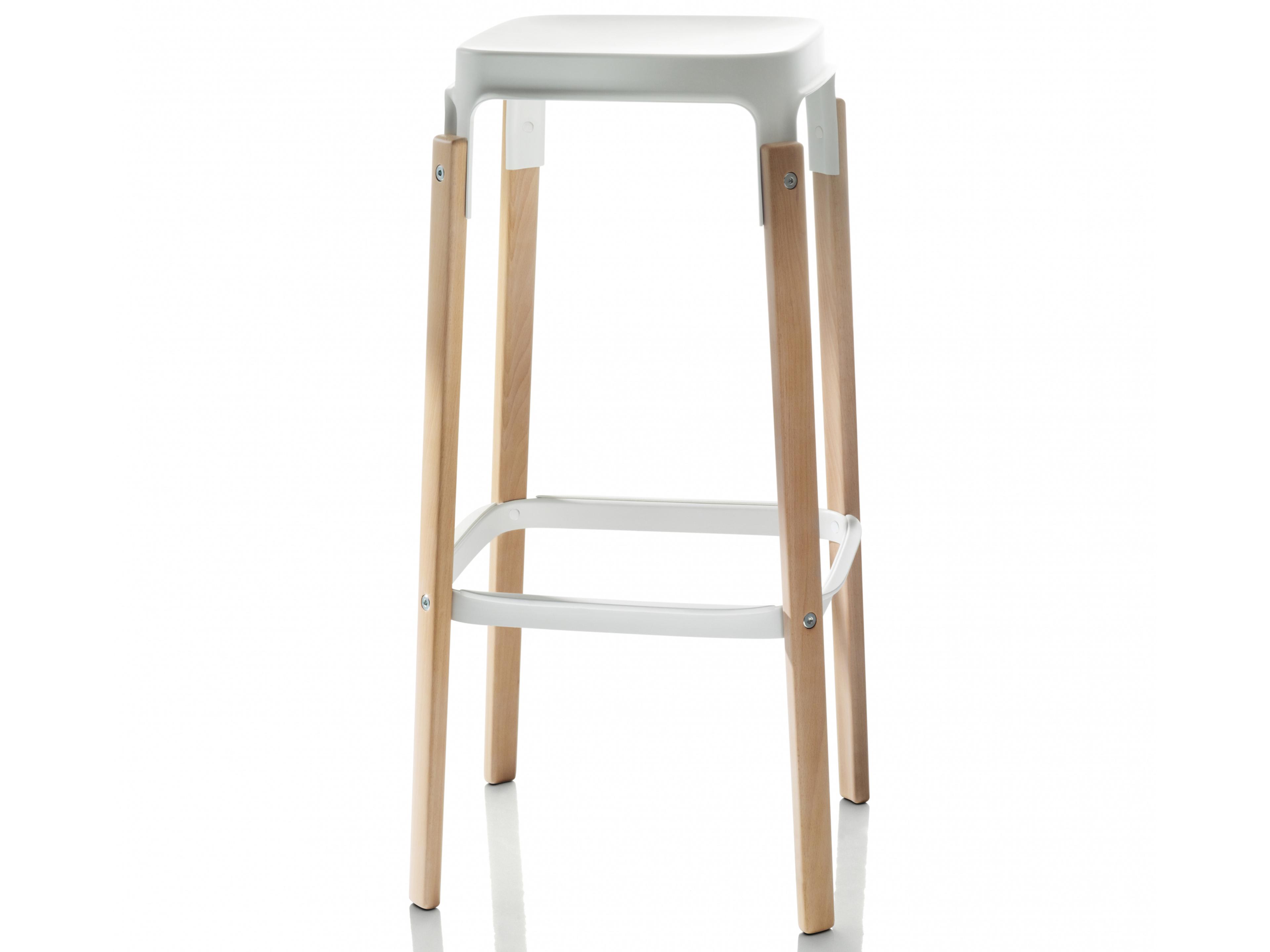 Magis Steelwood Beech Wood Bar Stool