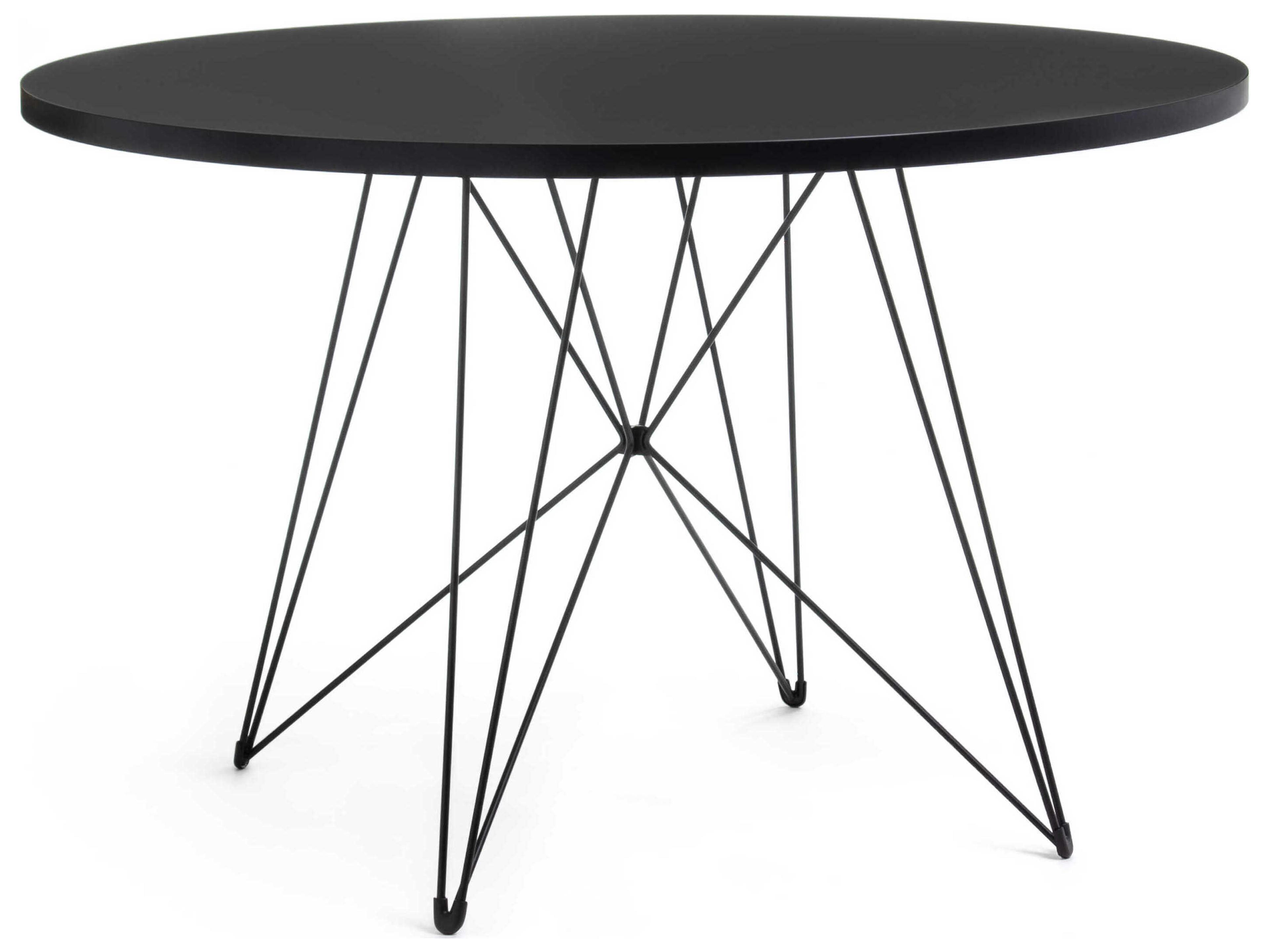 Xz3 Round Wood Black Dining Table