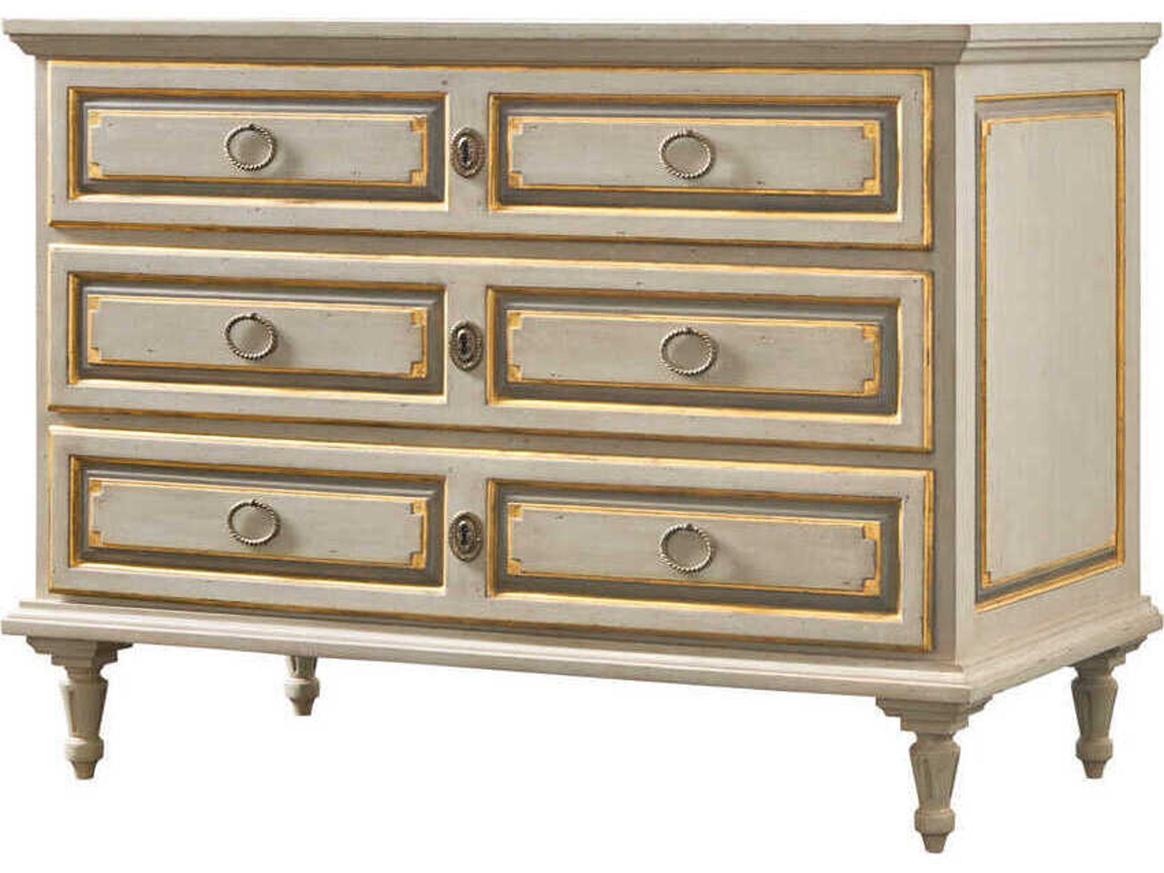 Modern History Home Vallieu Antique Painted Beige Commode