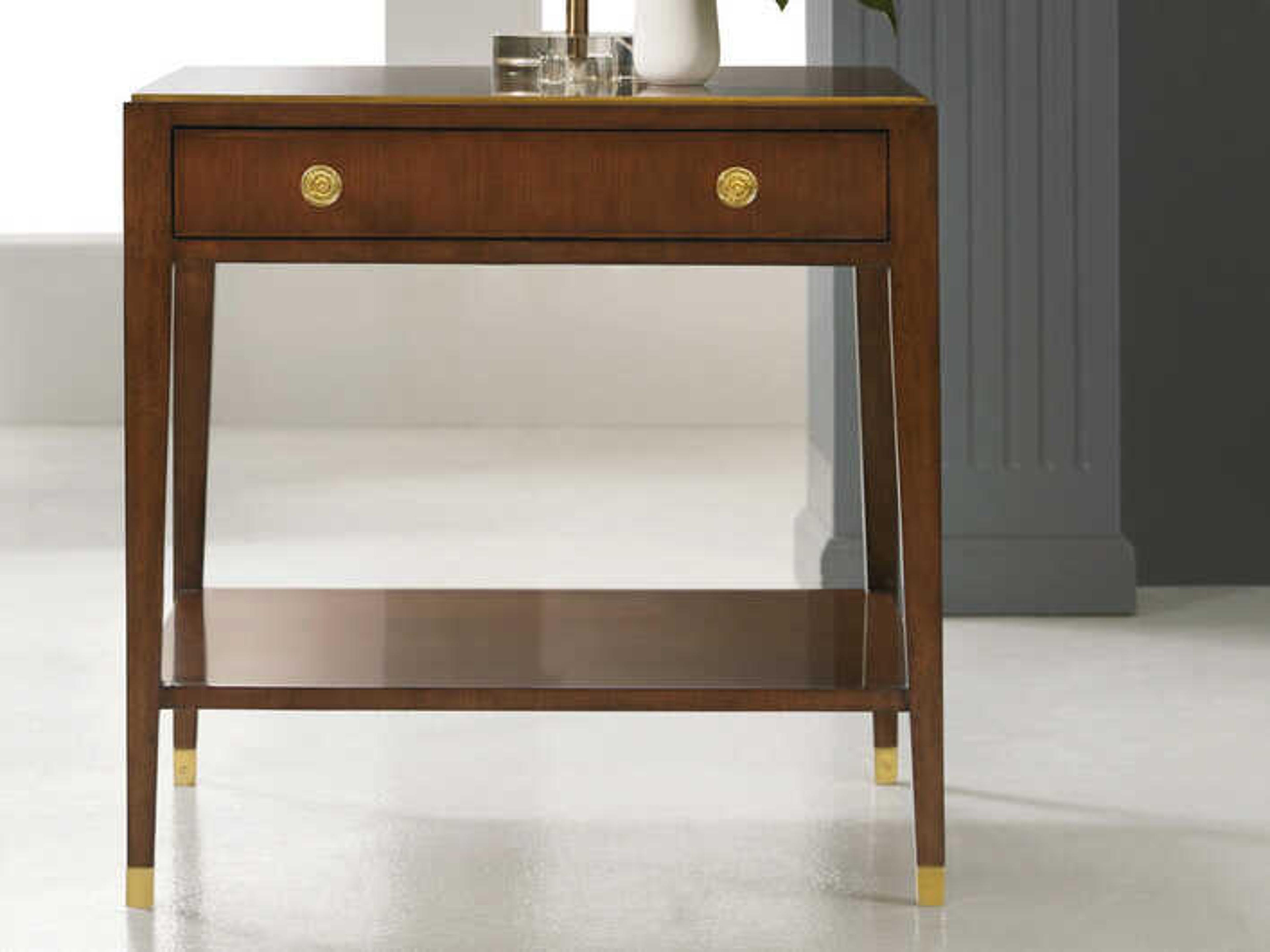 Modern History Home Italian Rectangular Wood End Table