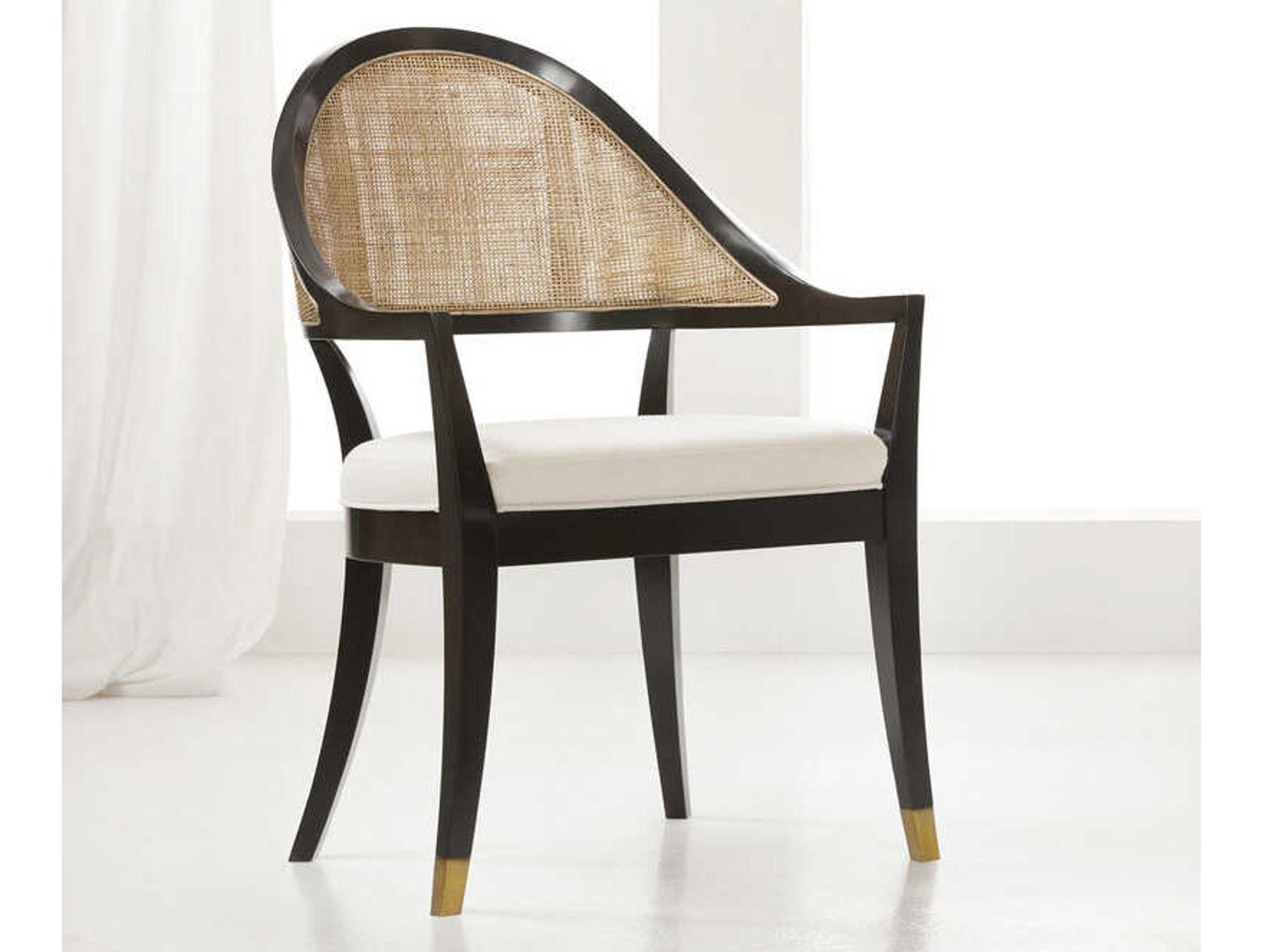 Modern History Home Lyon Black Upholstered Arm Dining Chair