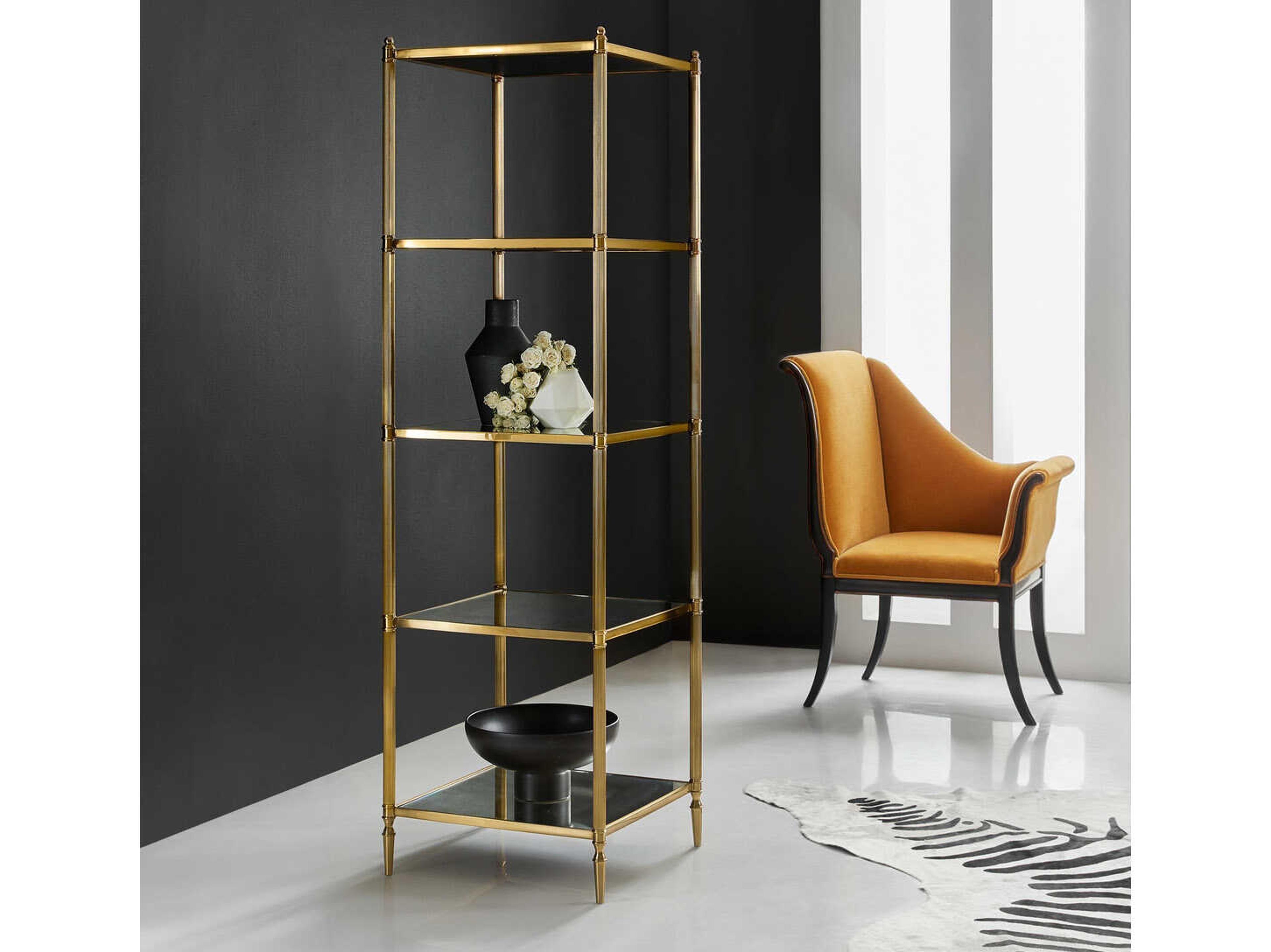 Modern History Home Pom Brass Etagere
