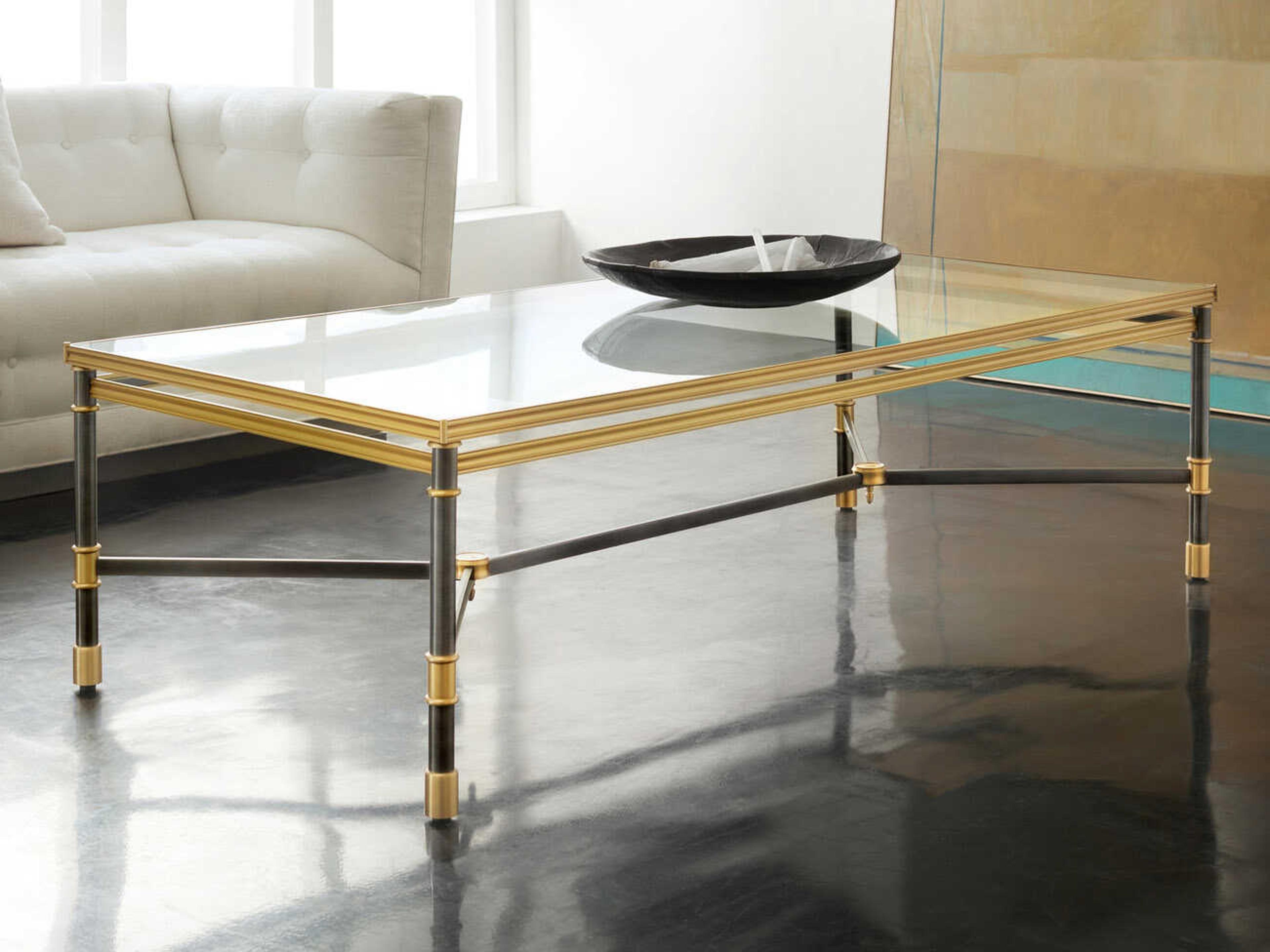Modern History Home Seville Rectangular Glass Coffee Table
