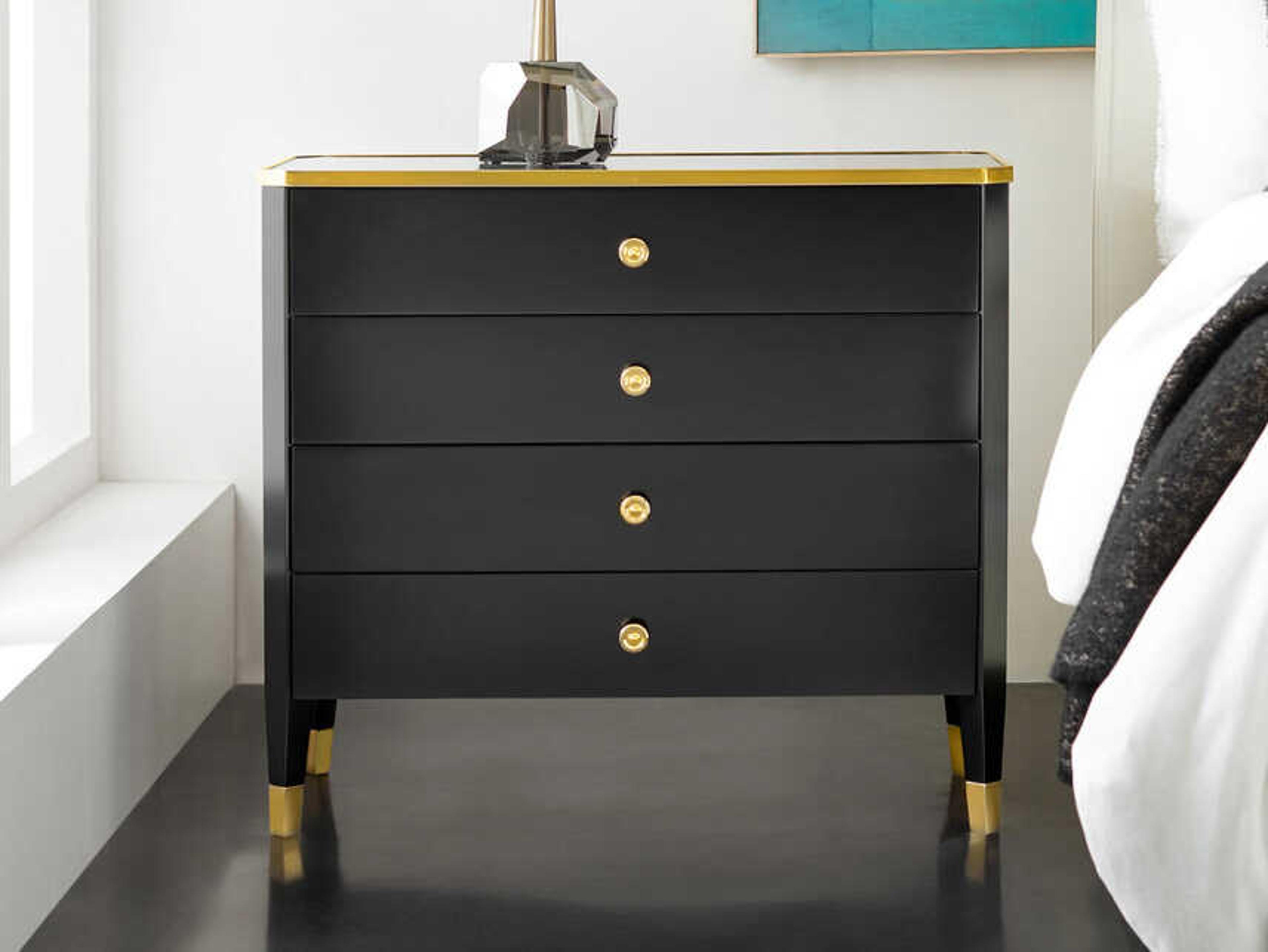 Modern History Home Niles Black Nightstand