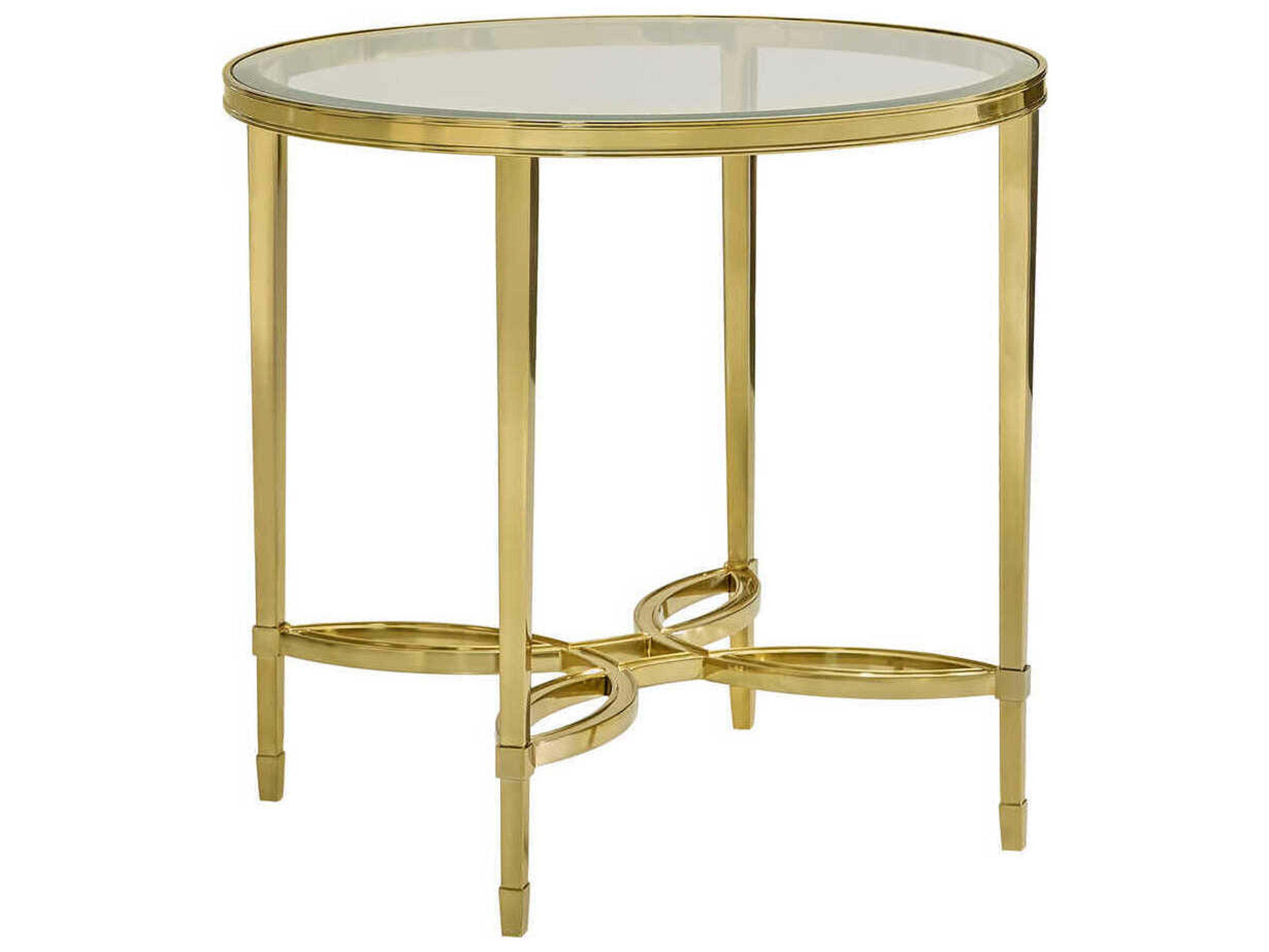 Modern History Home Brielle Round Glass End Table