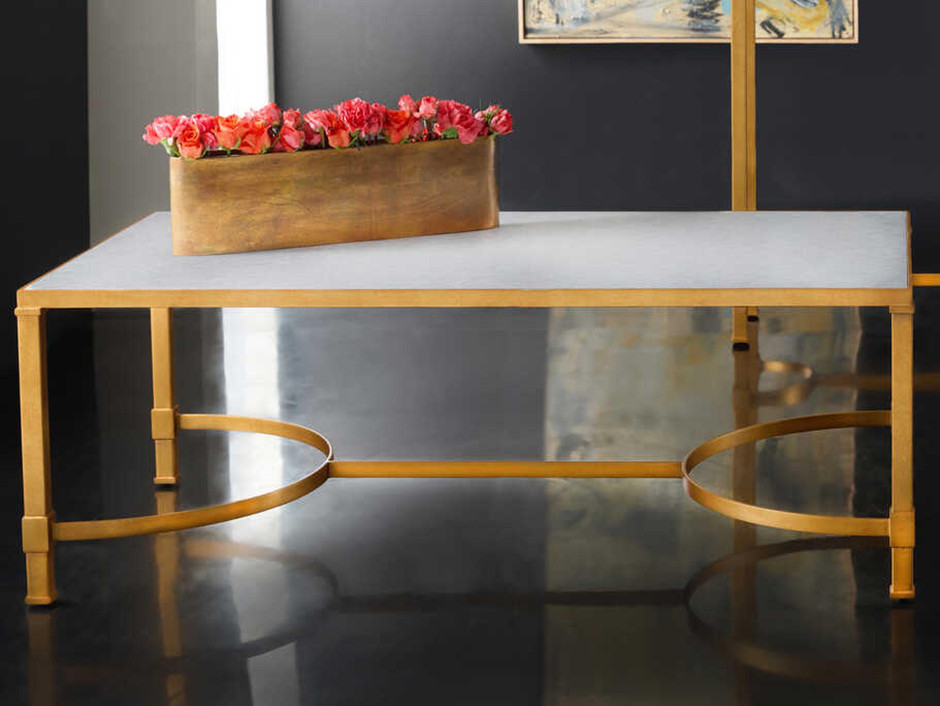 Modern History Home Cardona Rectangular Marble Coffee Table