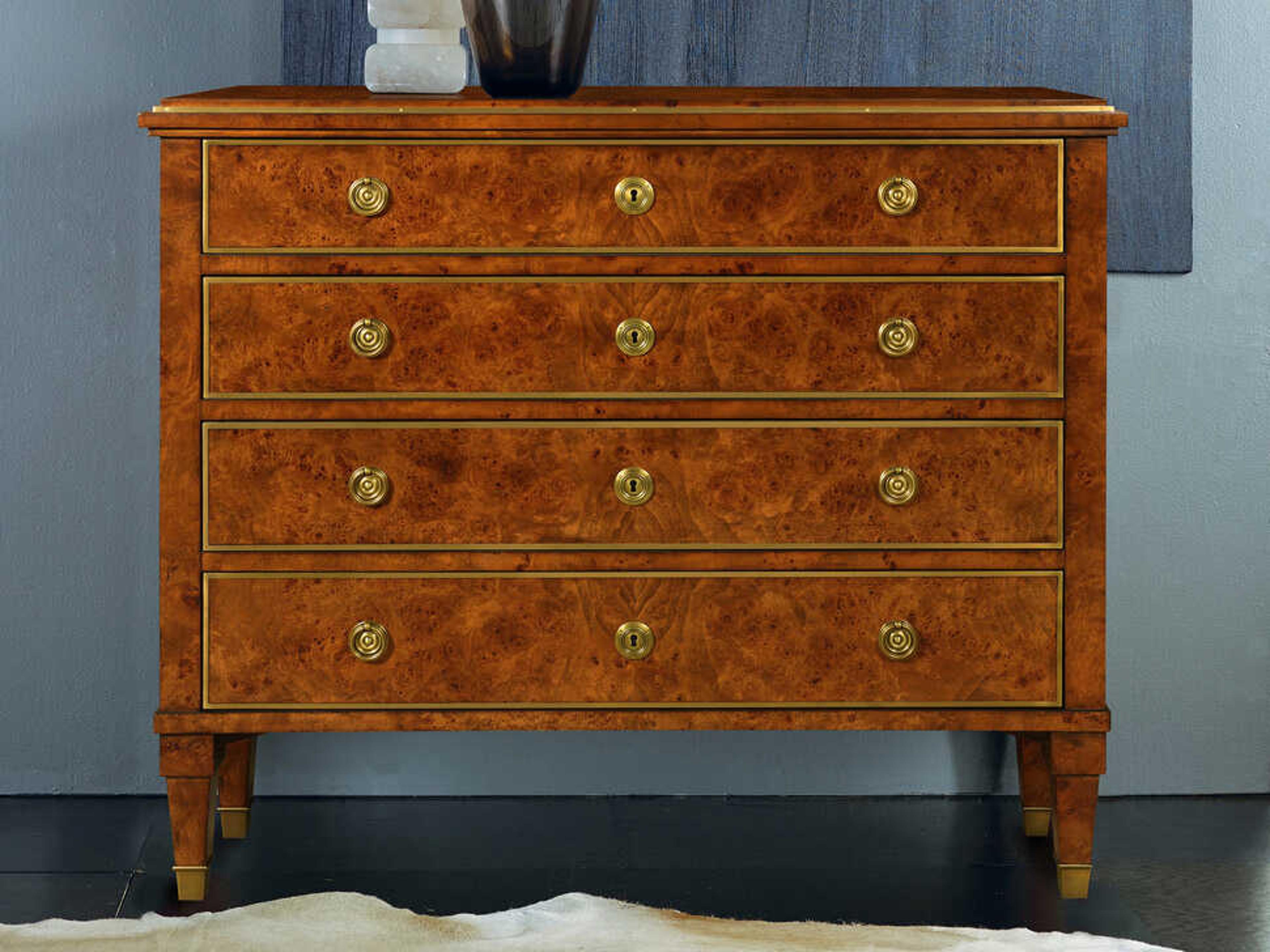 Modern History Home 19th Century Brown Birch Wood Accent Chest