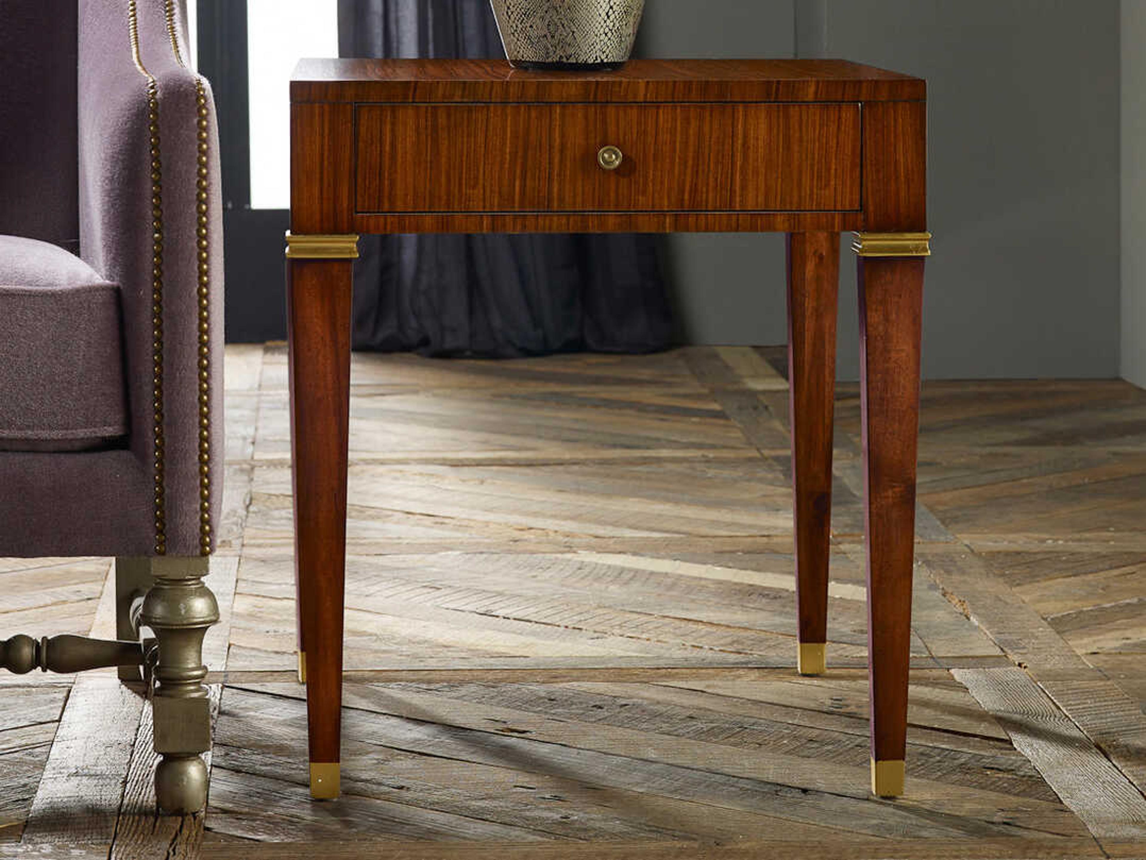 Modern History Home Rosewood Rectangular Wood End Table