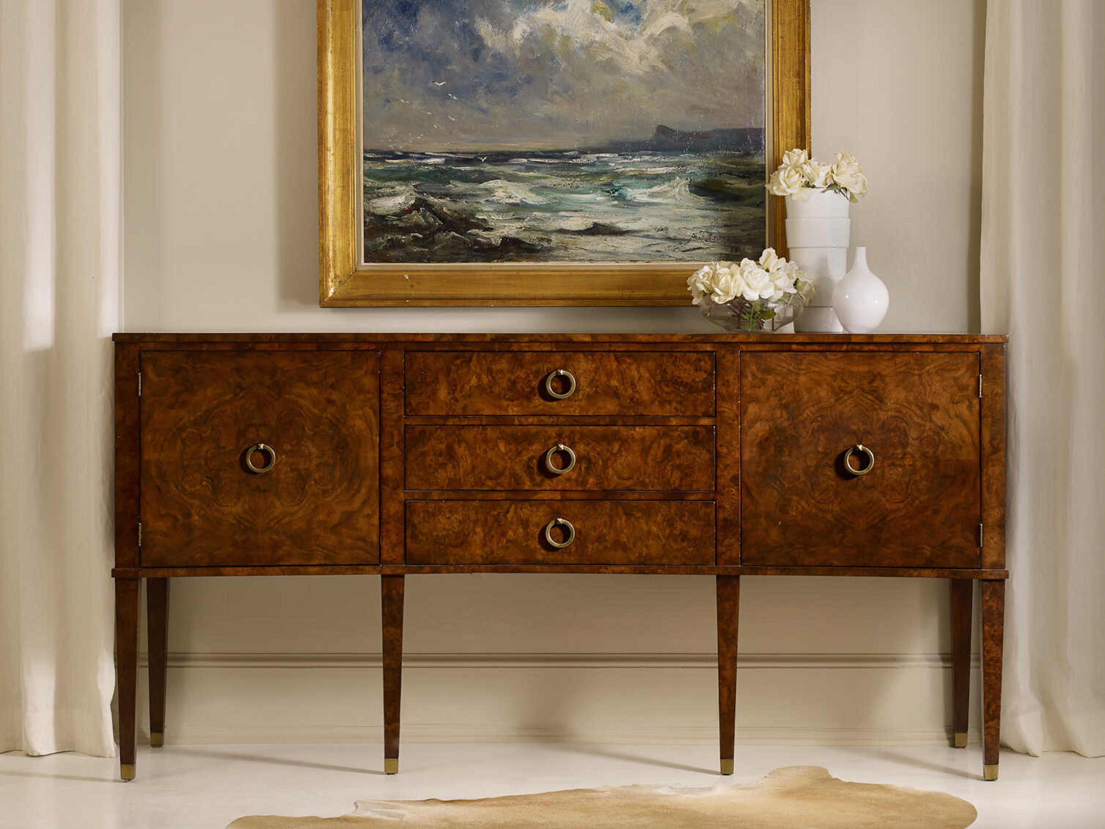 Modern History Home Walnut 80" Burlwood Sideboard