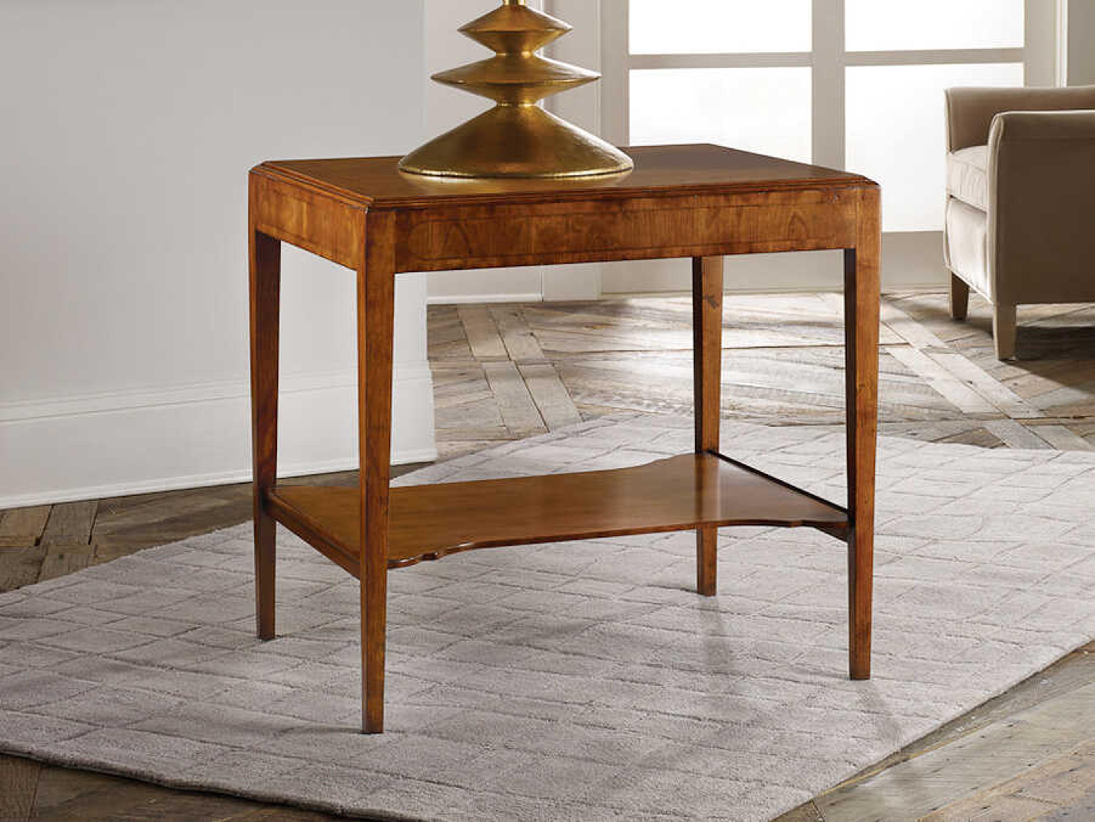Modern History Home Georgian Rectangular Wood End Table