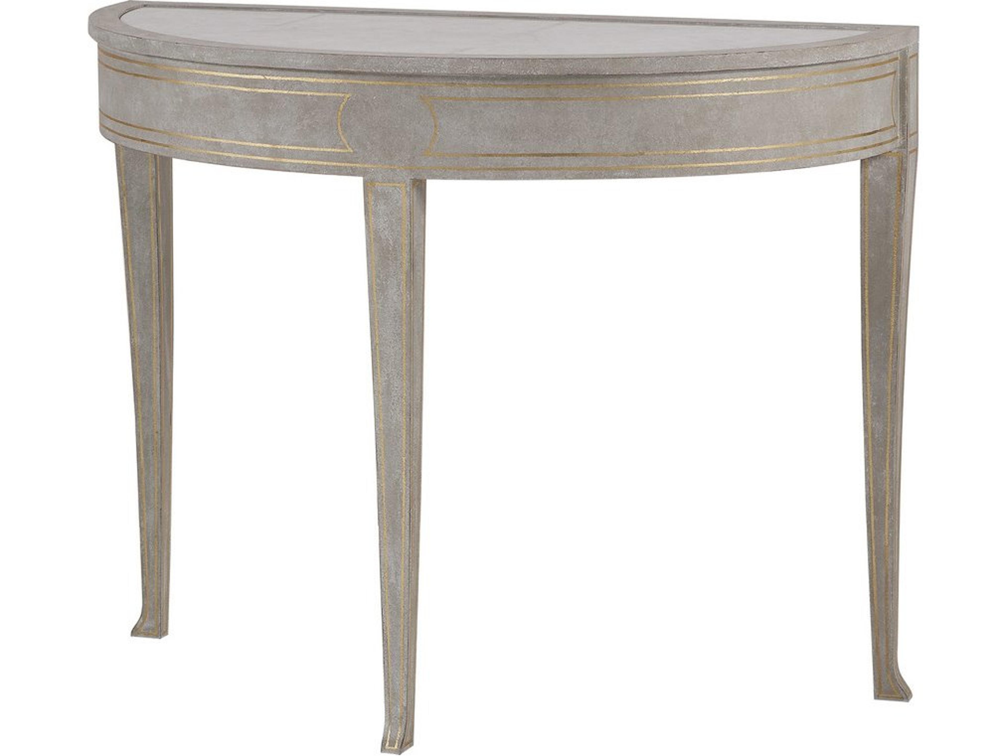 Modern History Home Ryn Demilune Marble Console Table