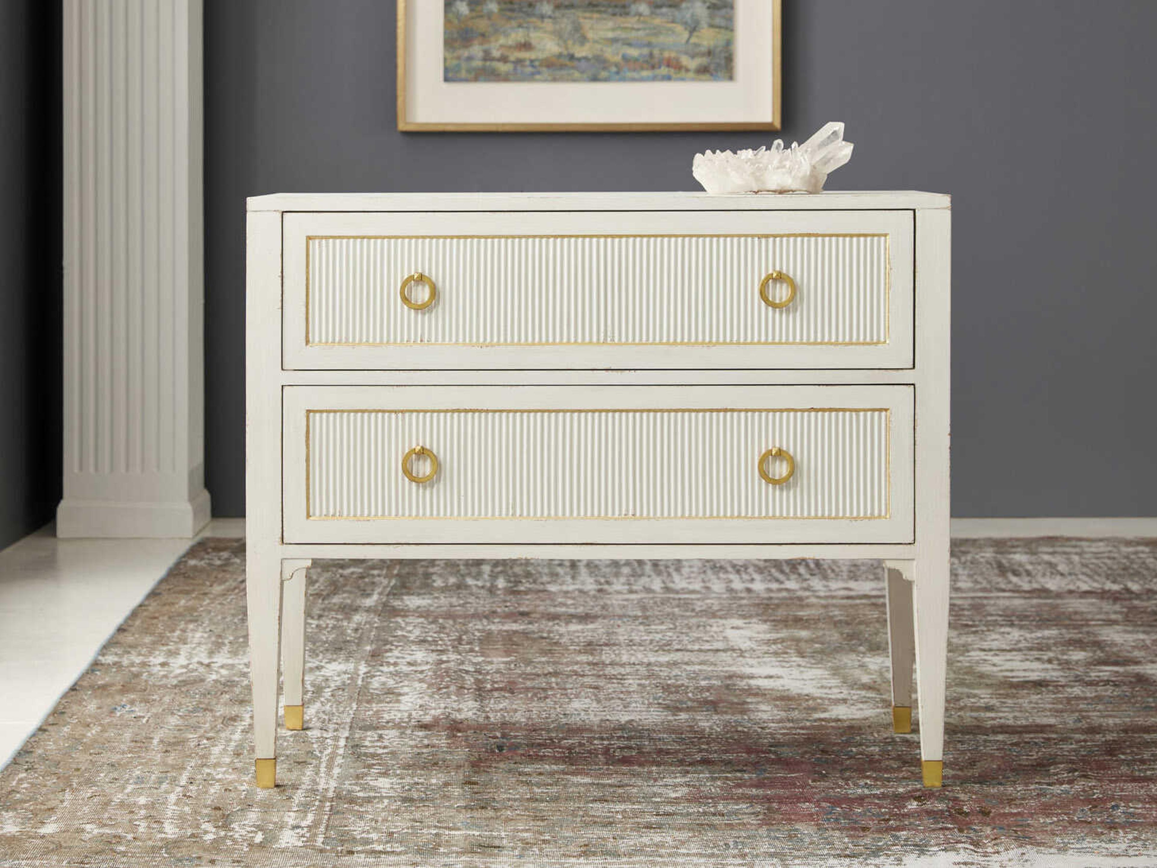 Modern History Home Swedish White Painted Accent Chest