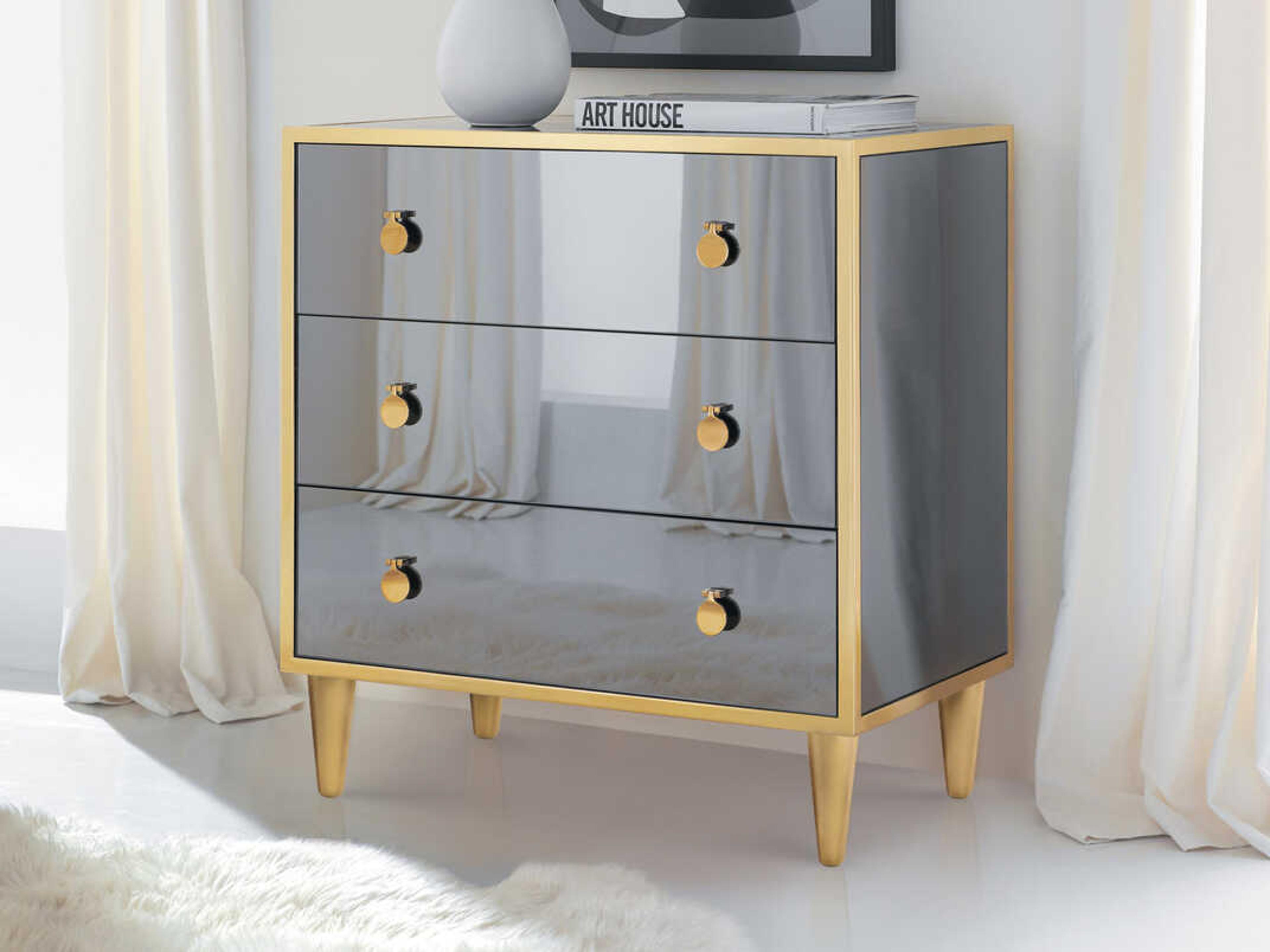 Modern History Home 3-Drawers Gray Dresser