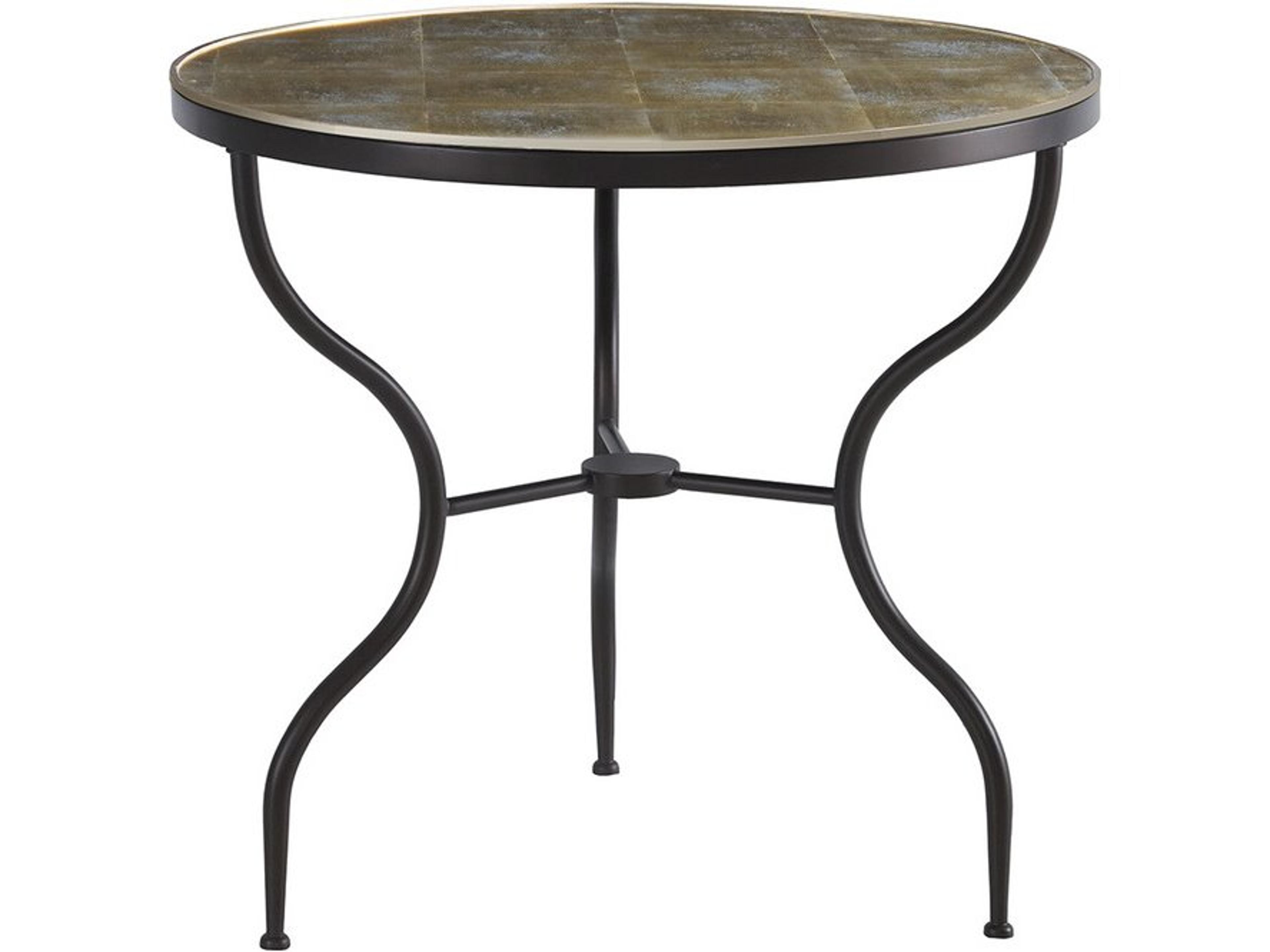 Modern History Home Round Glass End Table