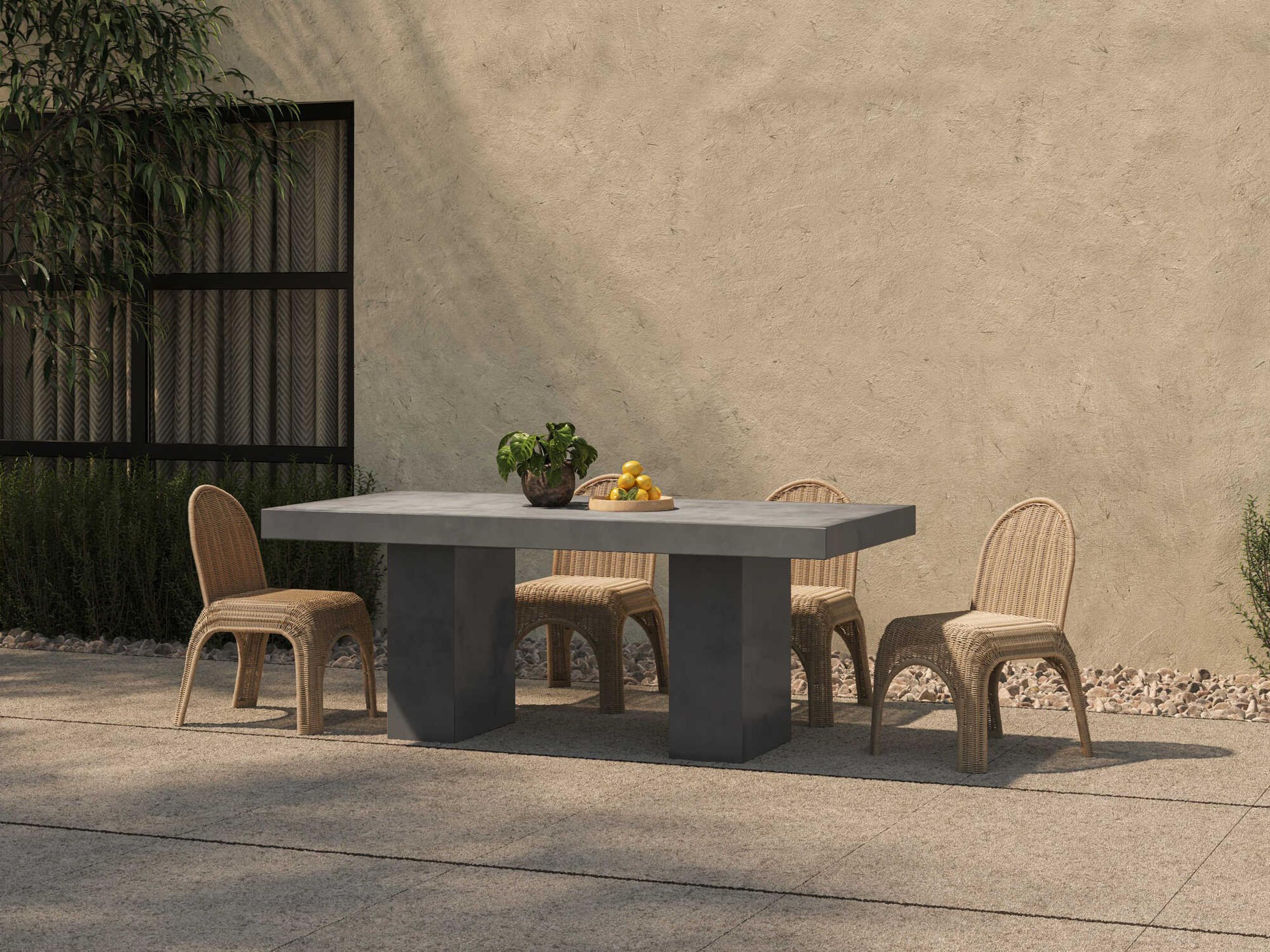 Moe's Home Outdoor Antonius Concrete Dining Set