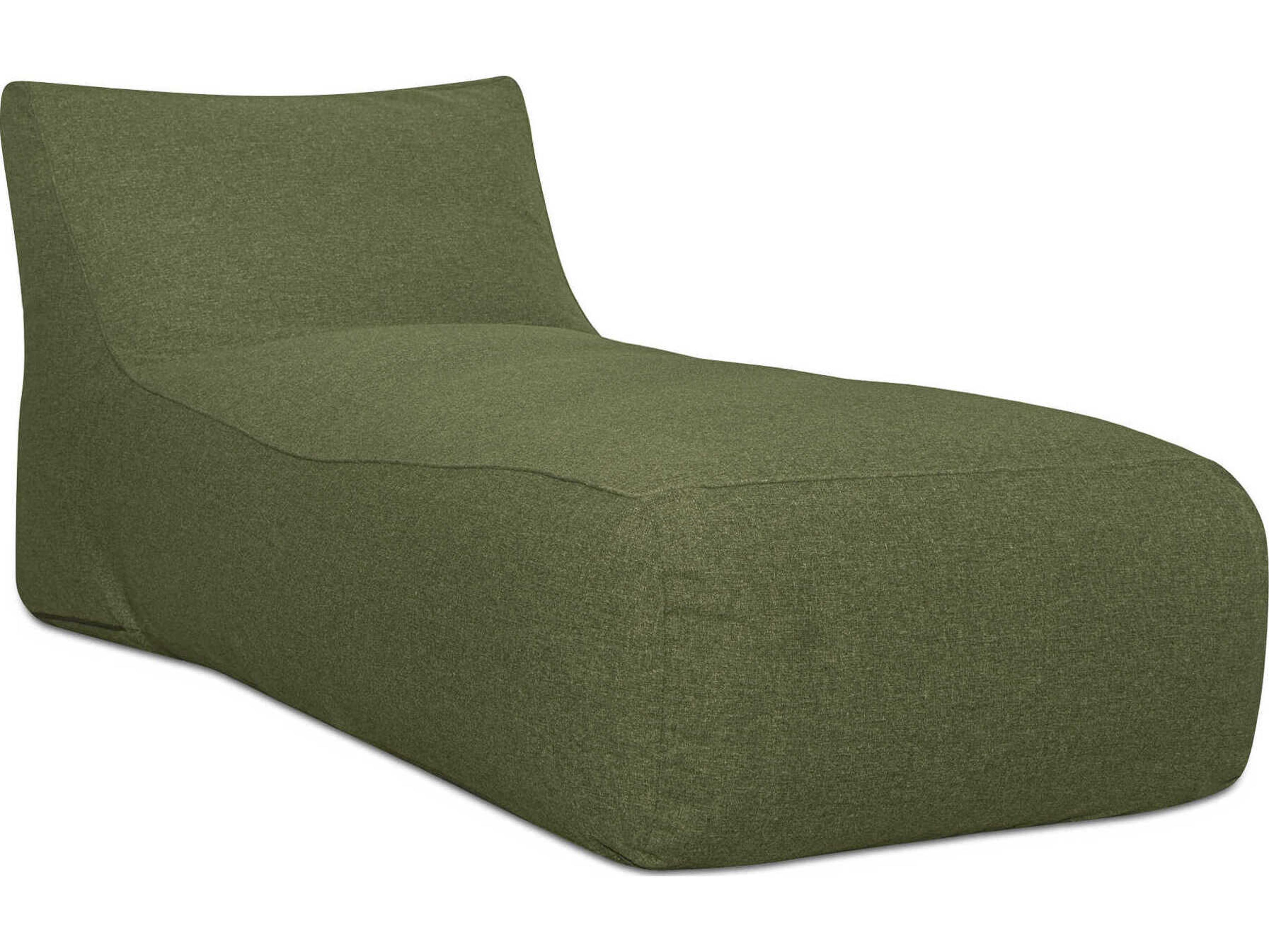 Moe's Home Outdoor Lirio Green Fabric Cushion Chaise Lounge