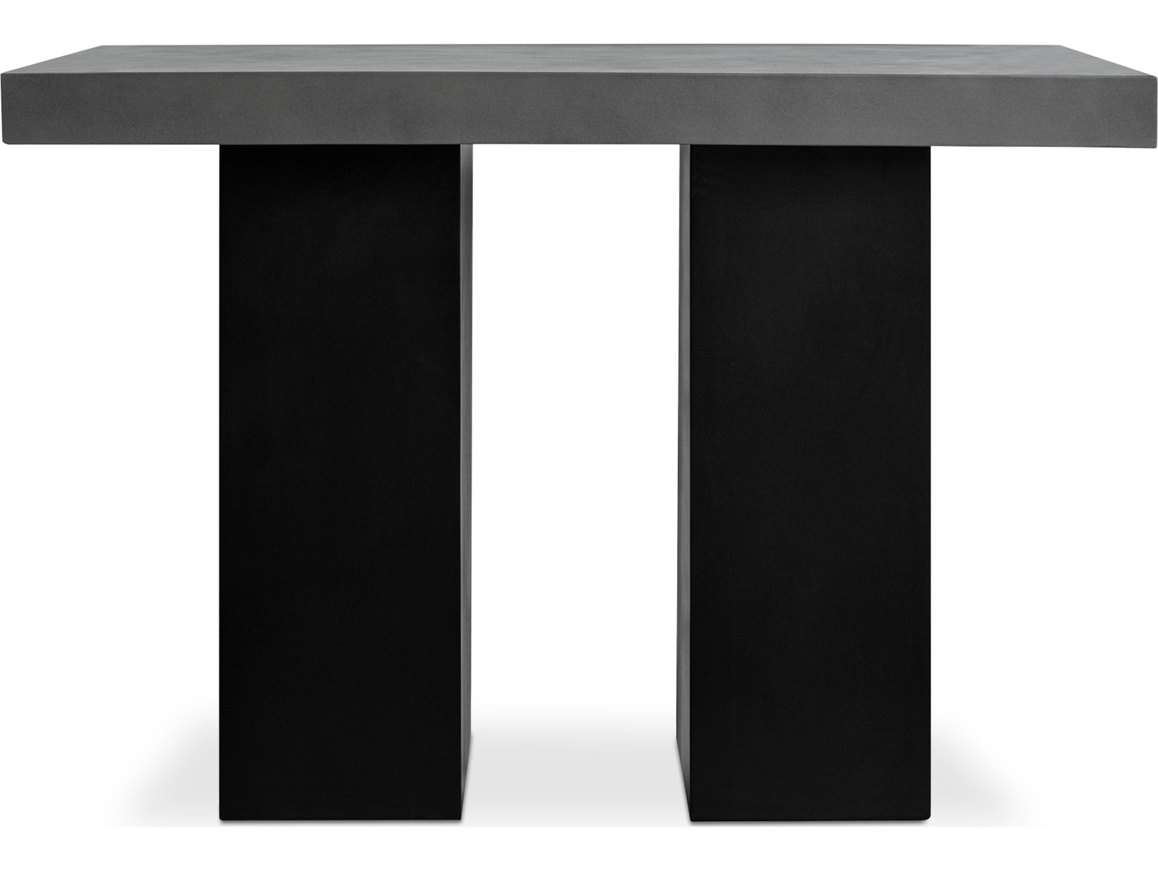 Moe's Home Outdoor Lithic Bar Table Dark Grey