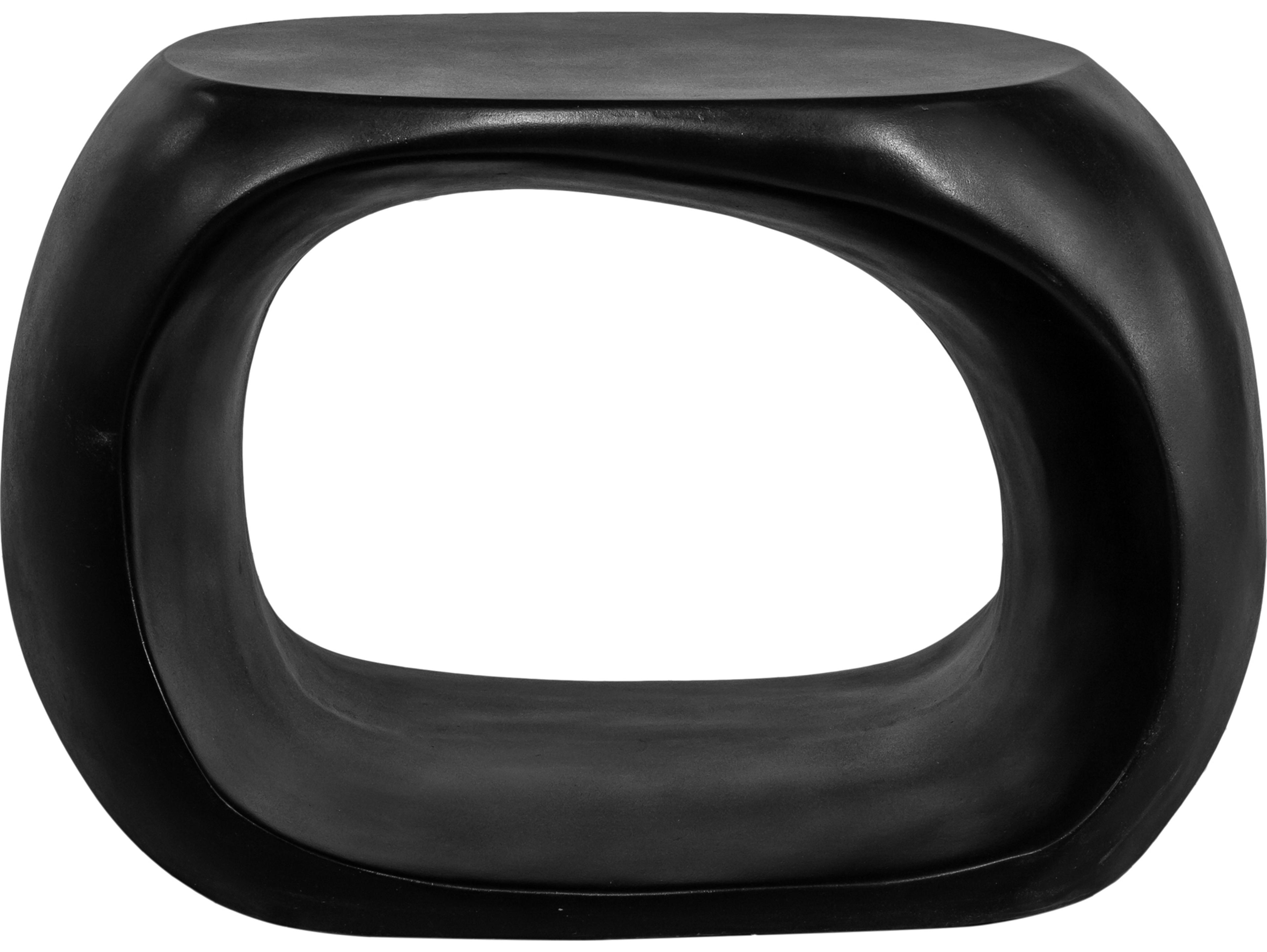 Moe's Home Outdoor Black Concrete Dining Stool