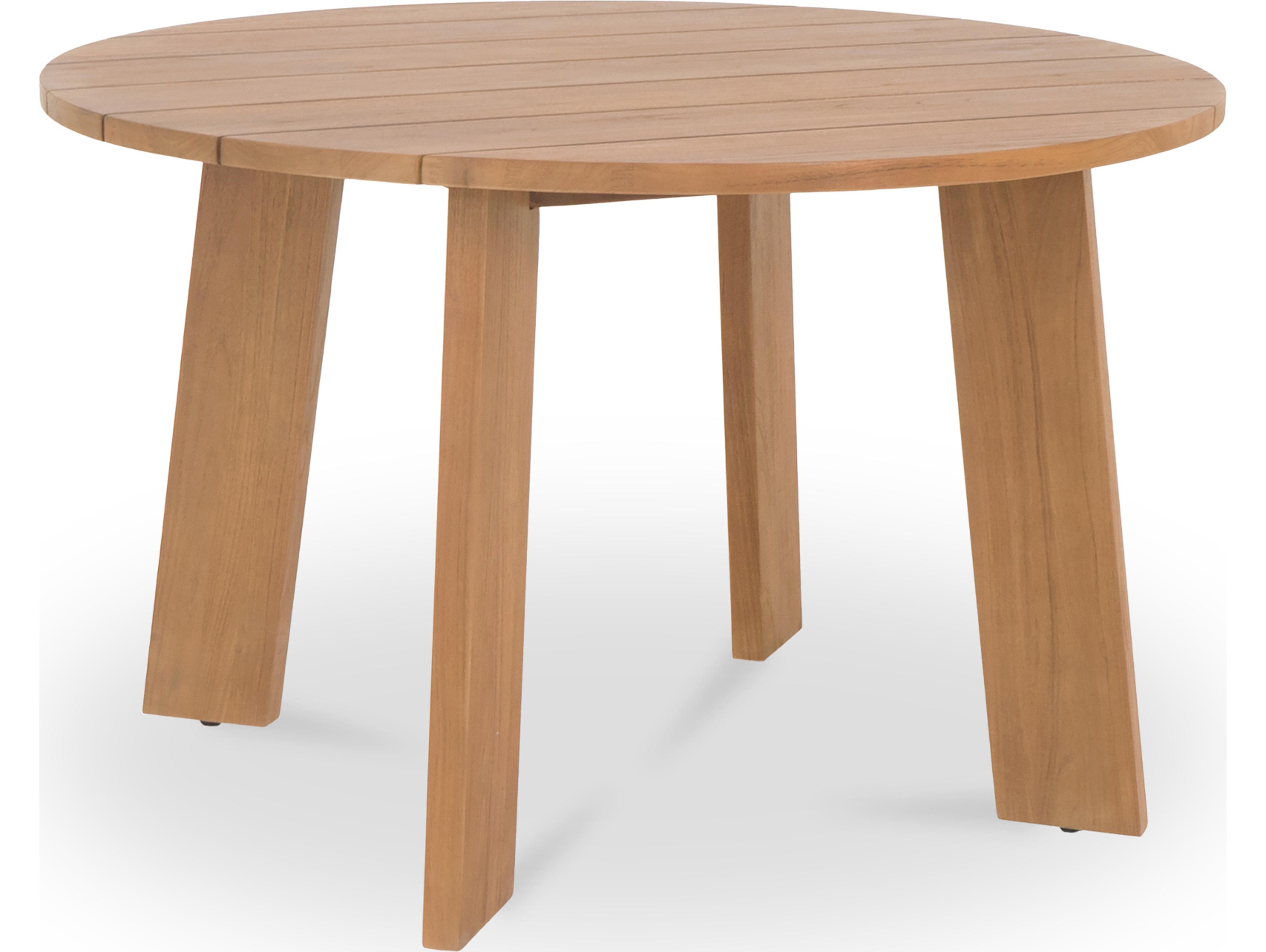 Moe's Home Outdoor Delta Round Dining Table Natural
