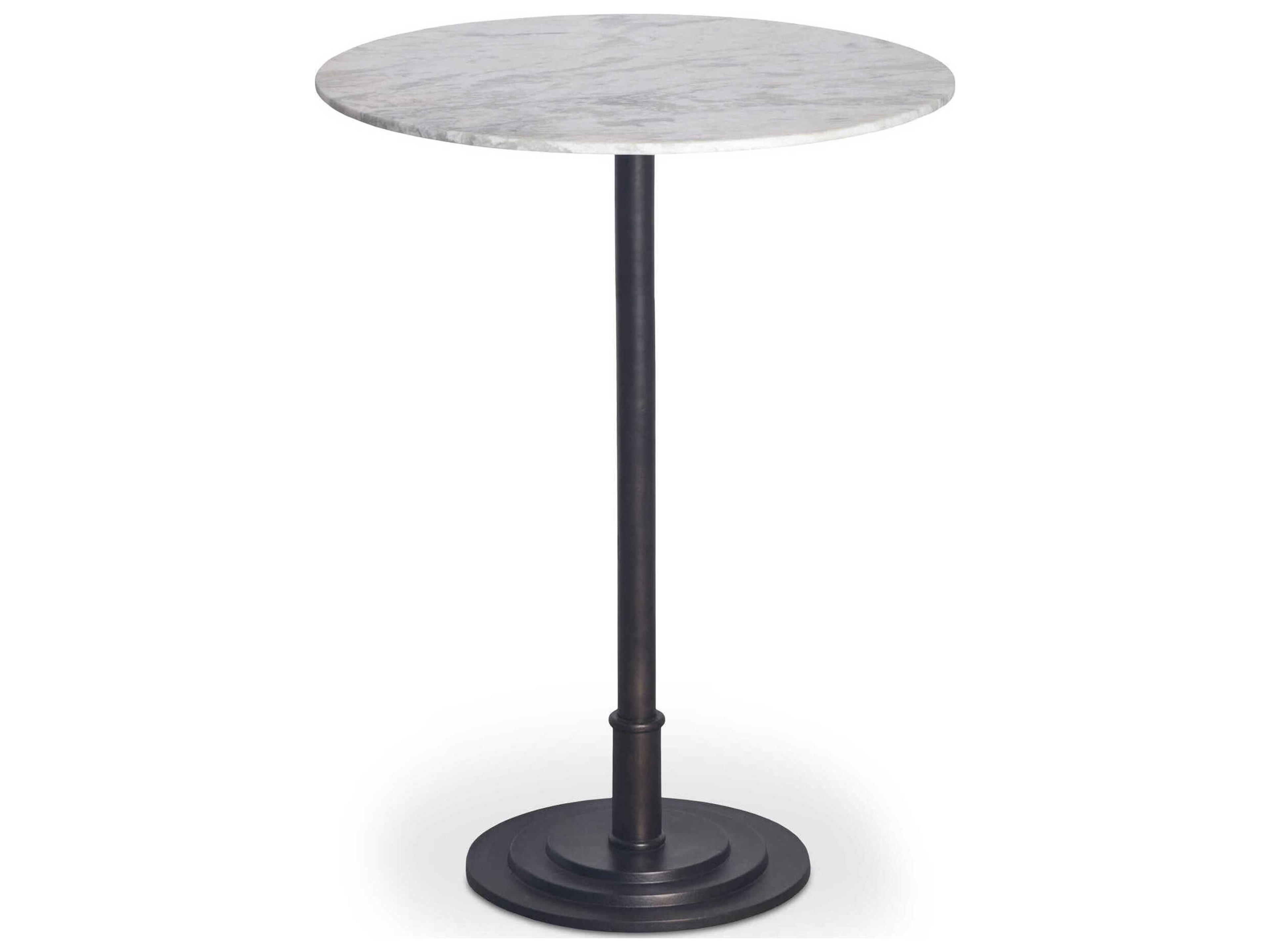 Moe's Home Outdoor Tori White Aluminum Round Bar Table