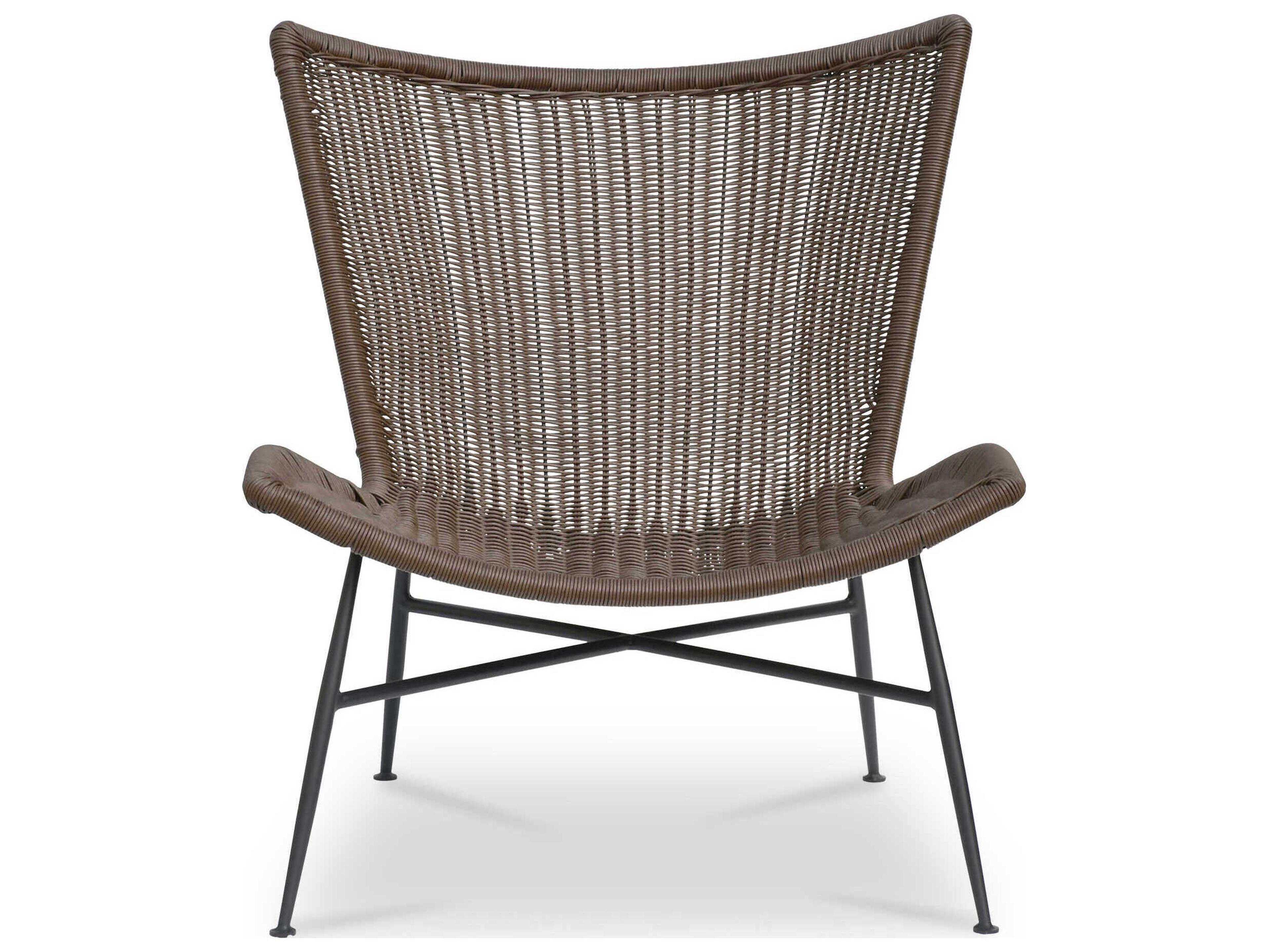 Paige Brown Wicker Lounge Chair