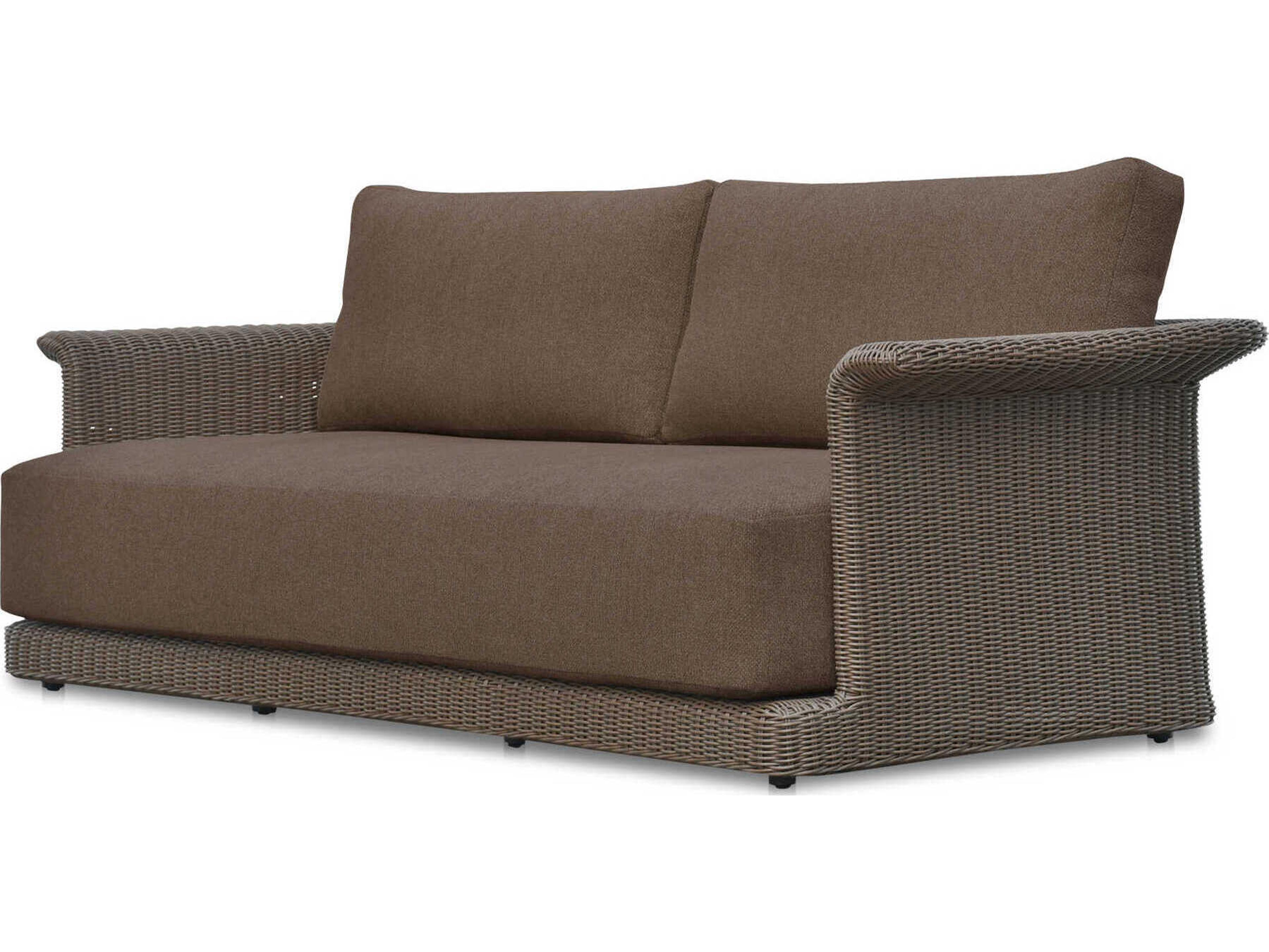Moe's Home Outdoor Meredith Brown Wicker Cushion Sofa