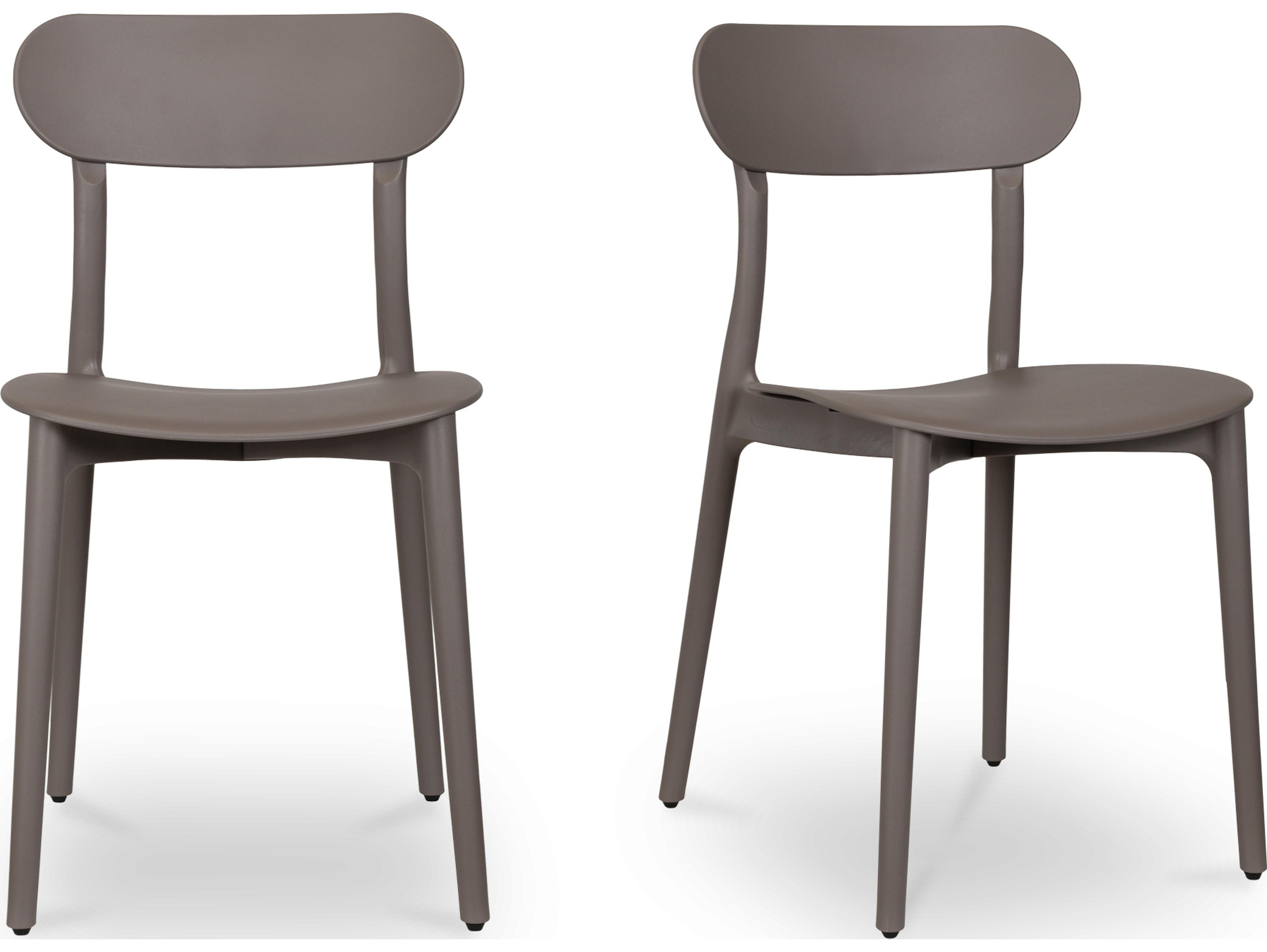 Moe's Home Outdoor Kent Taupe Dining Chair - Set of Two