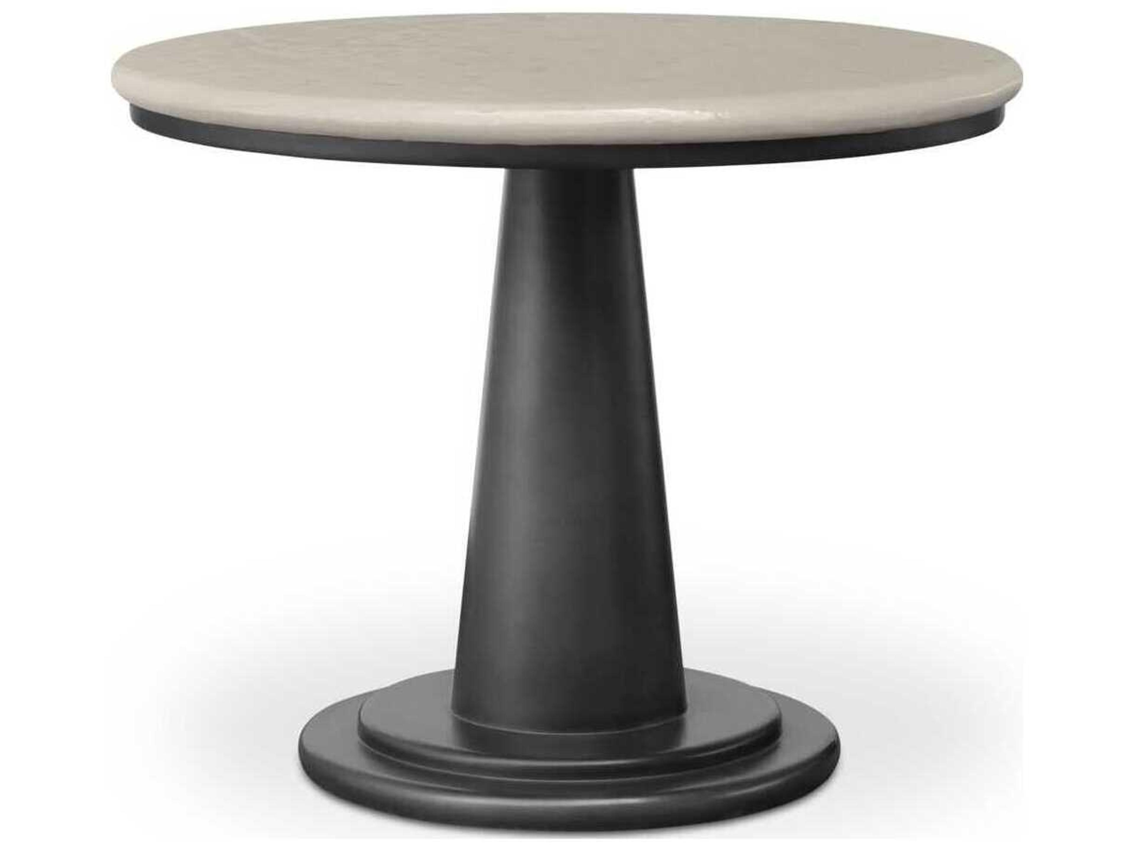 Moe's Home Outdoor Esme White Concrete Round Dining Table