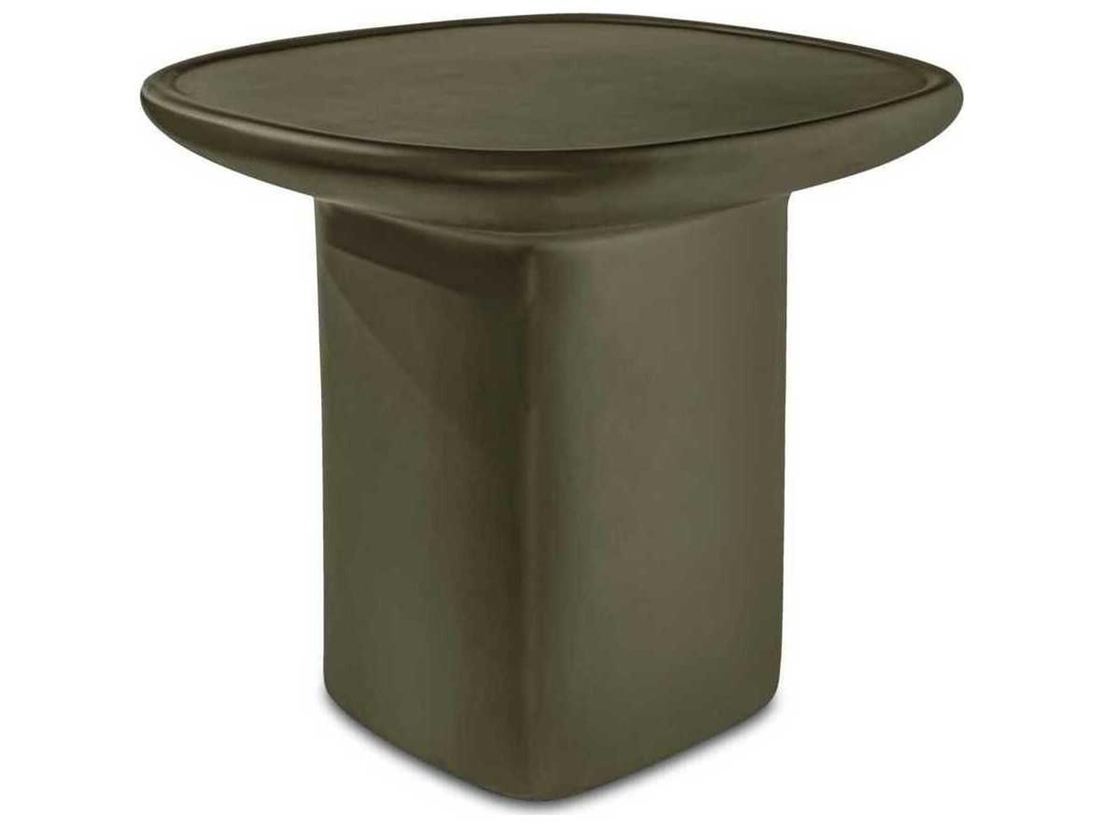 Moe's Home Outdoor Manon Green Concrete Square End Table