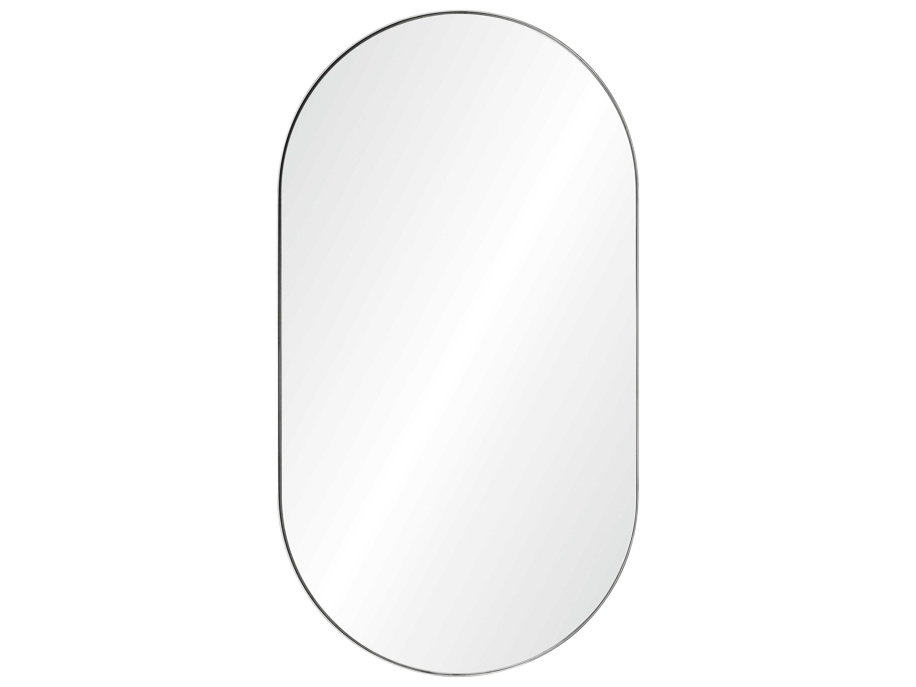 Mirror Home Polished Stainless Steel Oval Wall Mirror