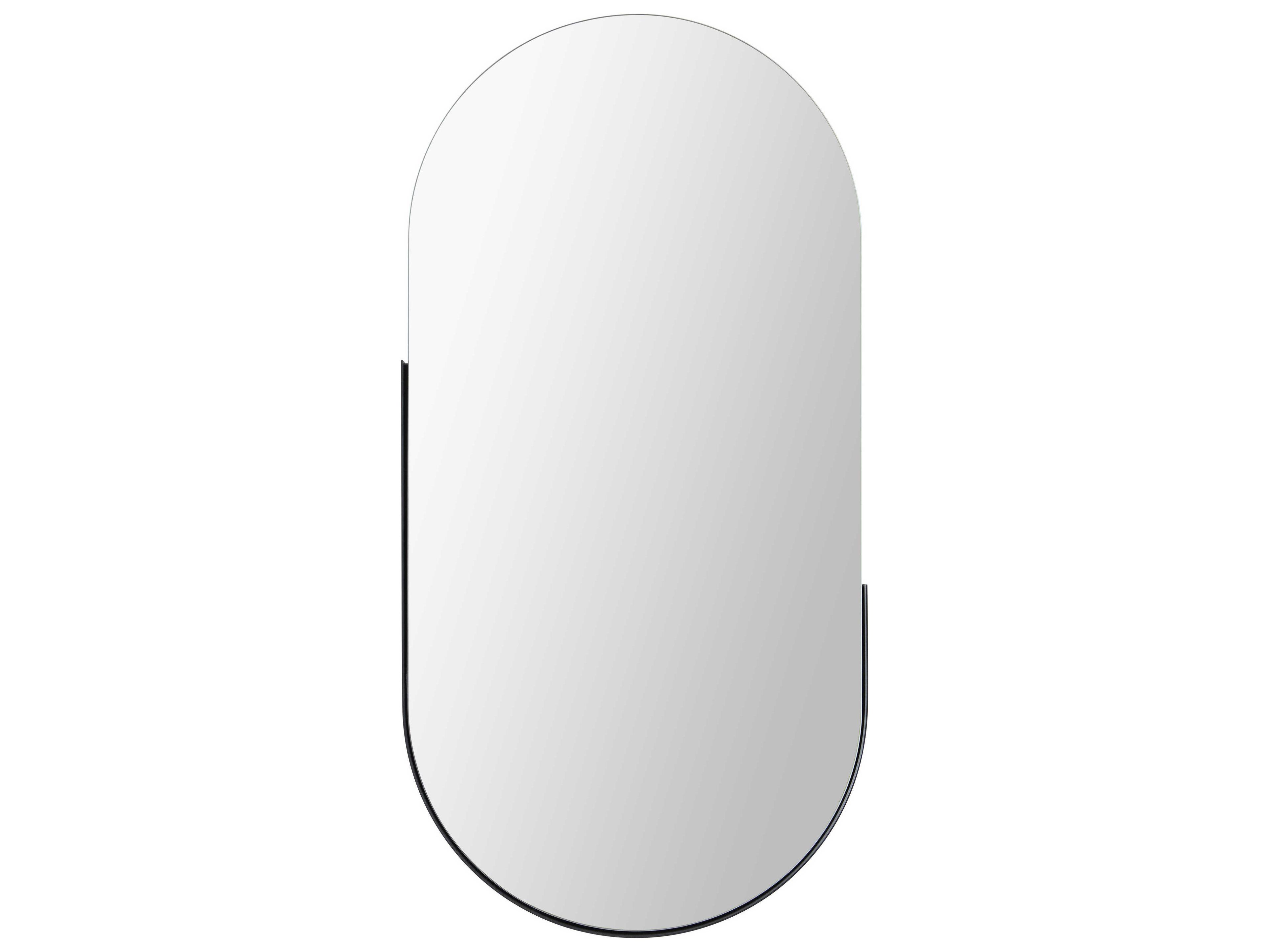 Mirror Home Black Nickel Oval Wall Mirror