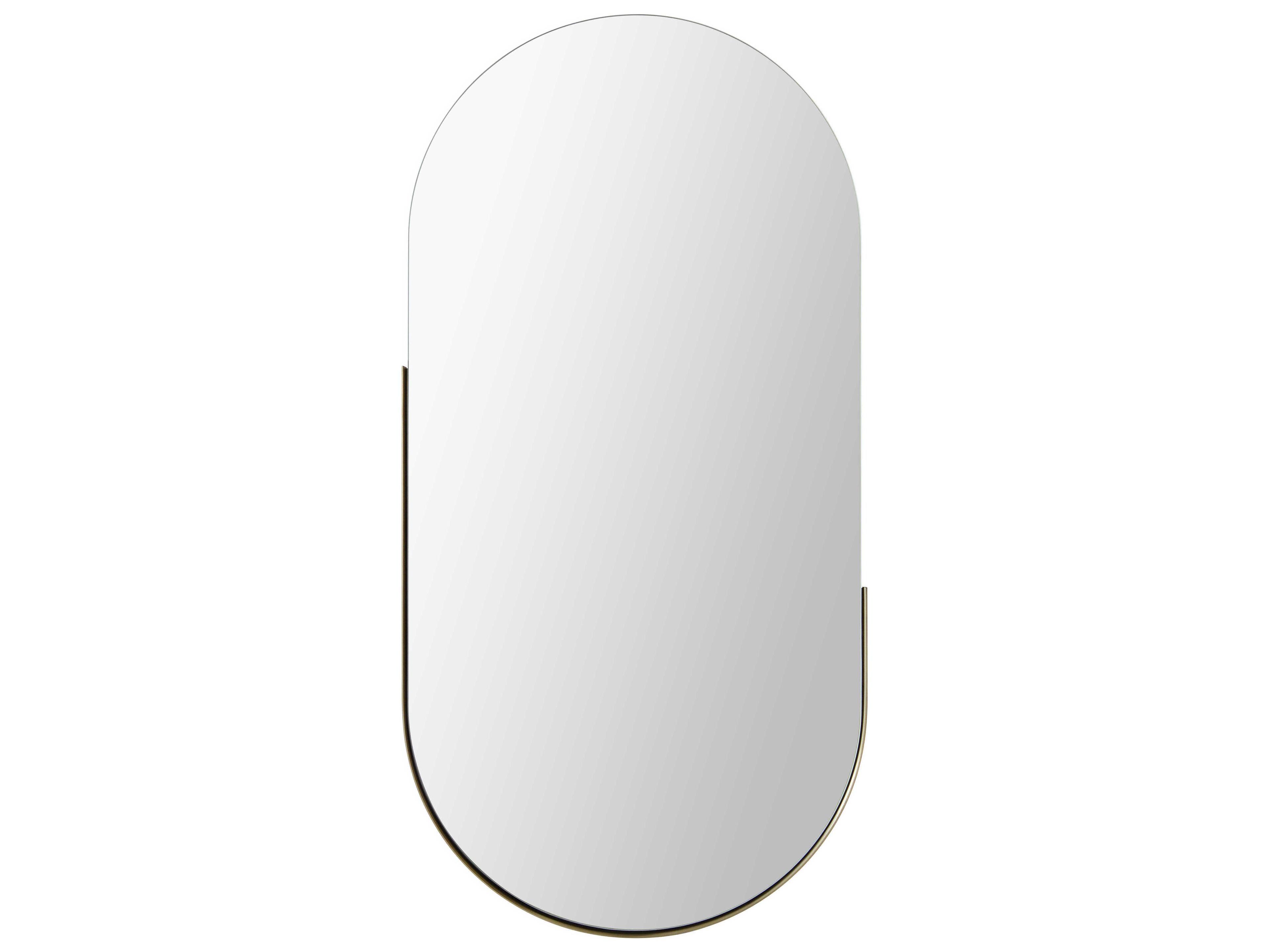 Mirror Home Satin Brass Oval Wall Mirror