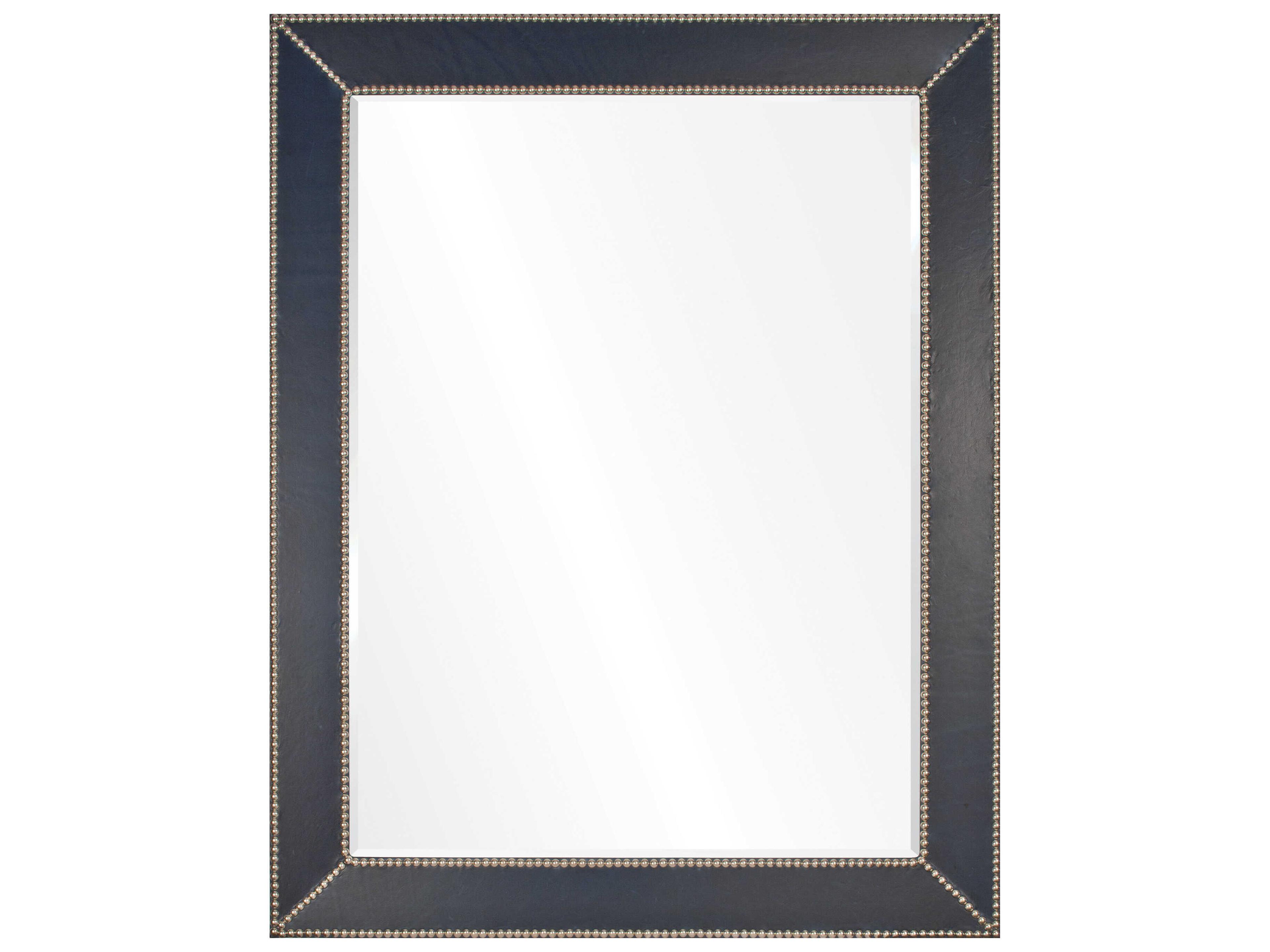 Mirror Home Barclay Butera Blue Leather Rectangular Wall Mirror