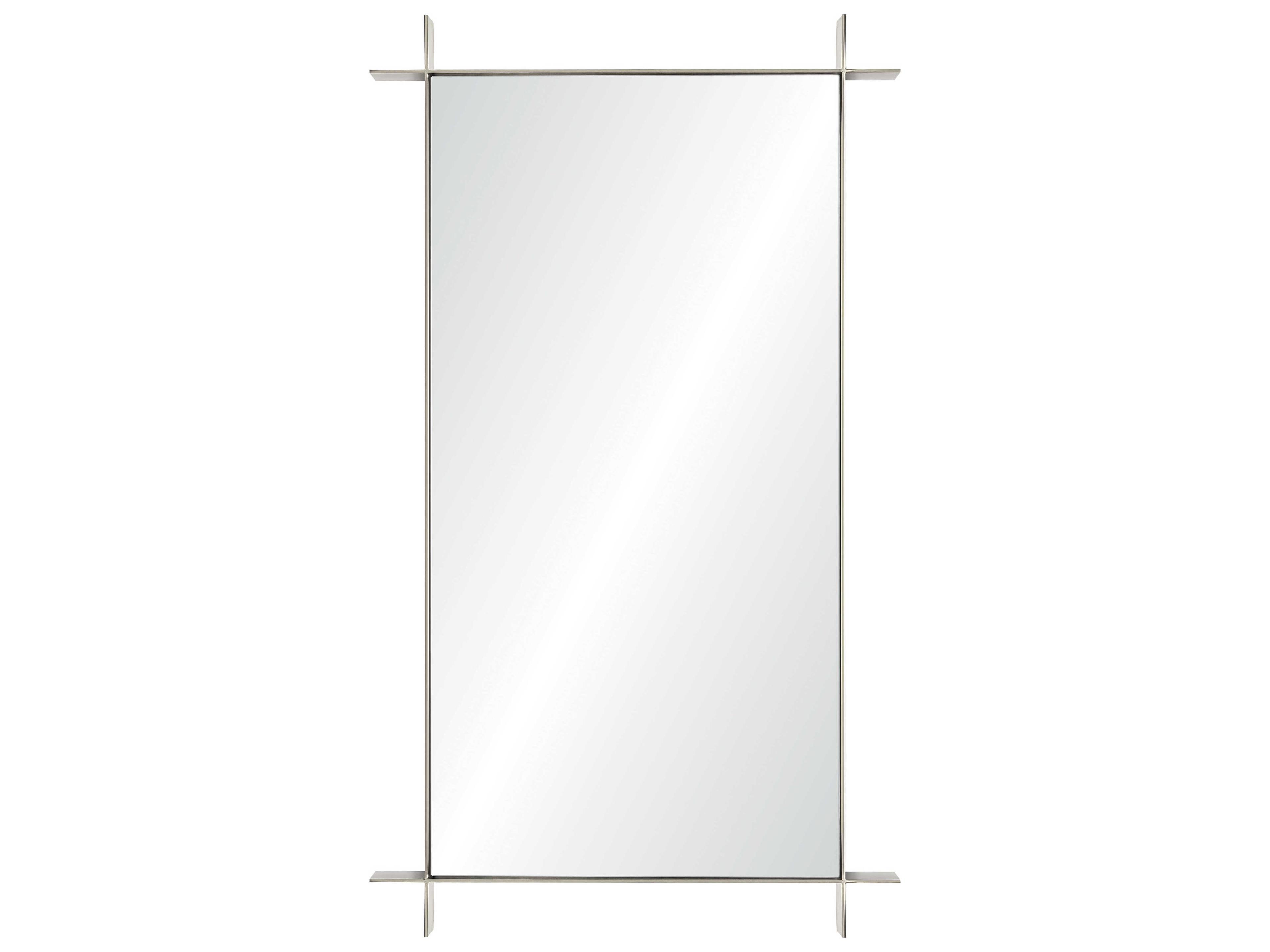 Mirror Home Barclay Butera Polished Stainless Steel Rectangular Wall Mirror
