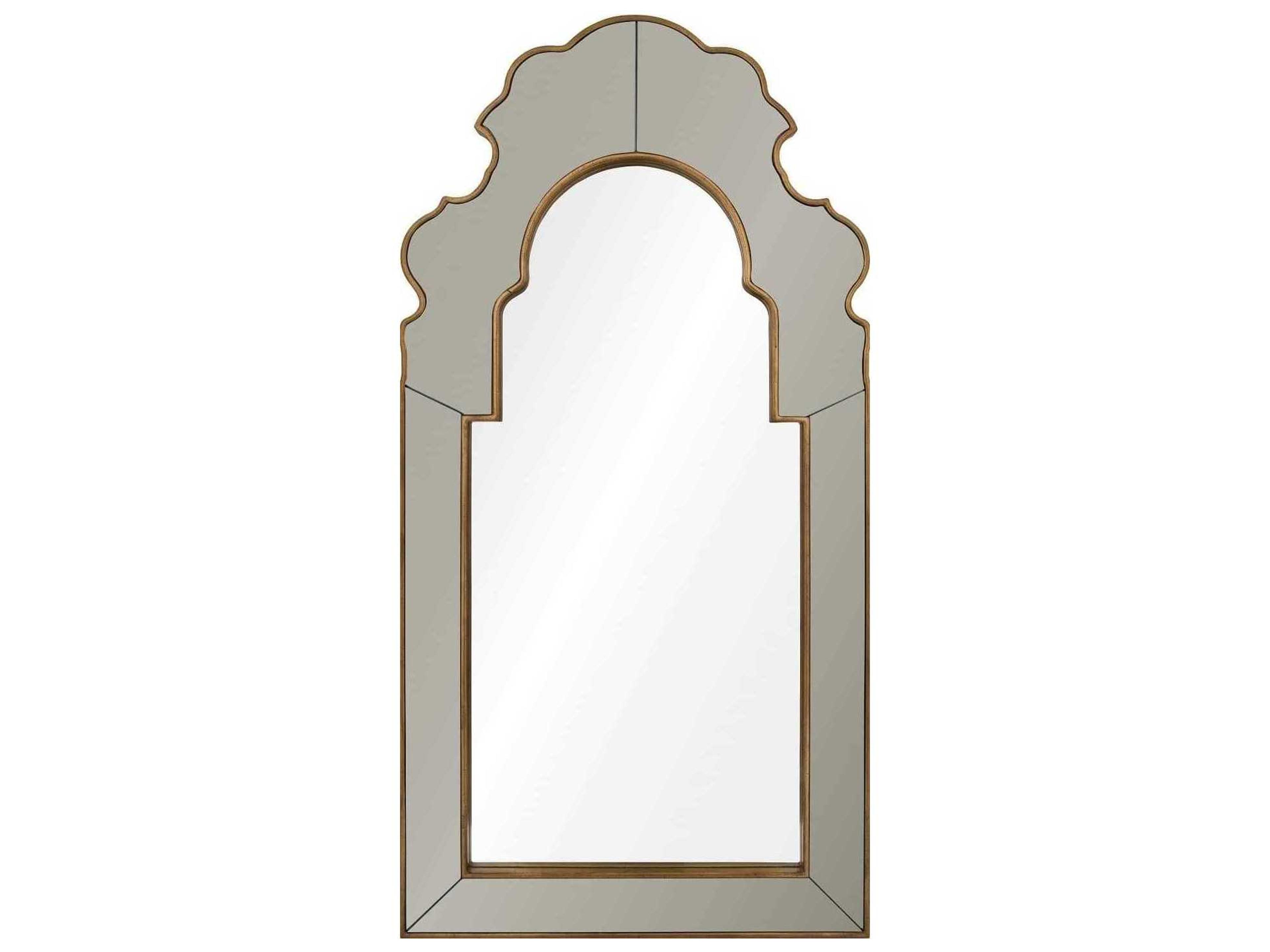 Mirror Home Bunny Williams Gold Speckle Grey Wall Mirror