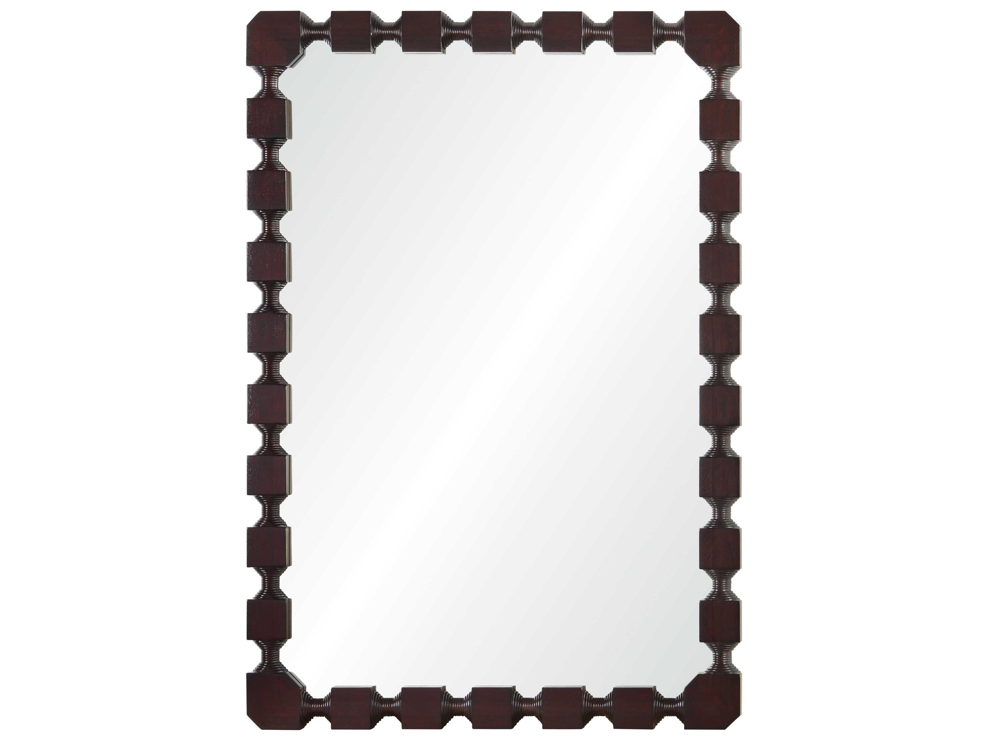 Mirror Home Celerie Kemble Dark Mahogany Rectangular Wall Mirror