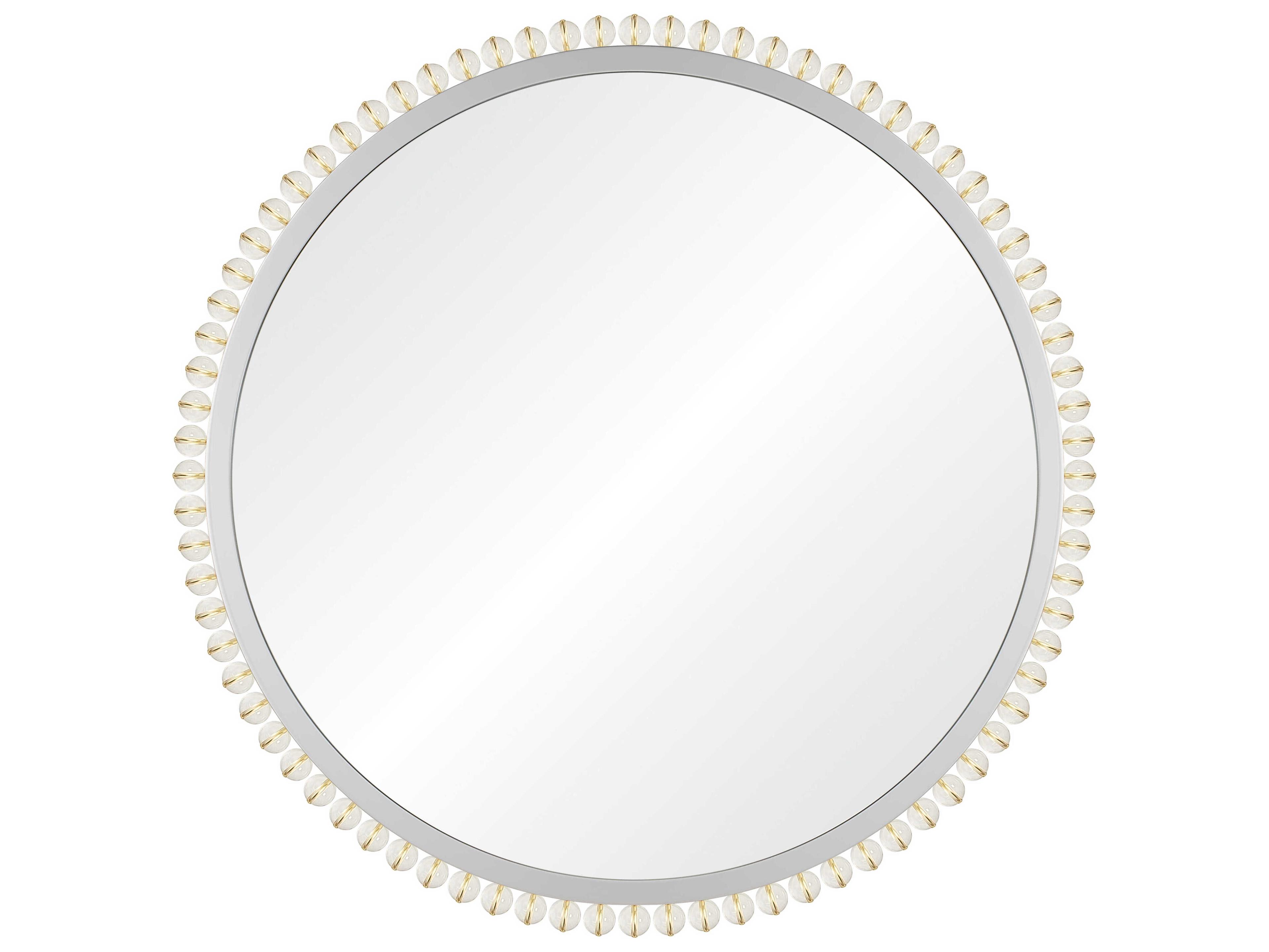 Mirror Home Jamie Drake Polished Stainless Steel Round Wall Mirror