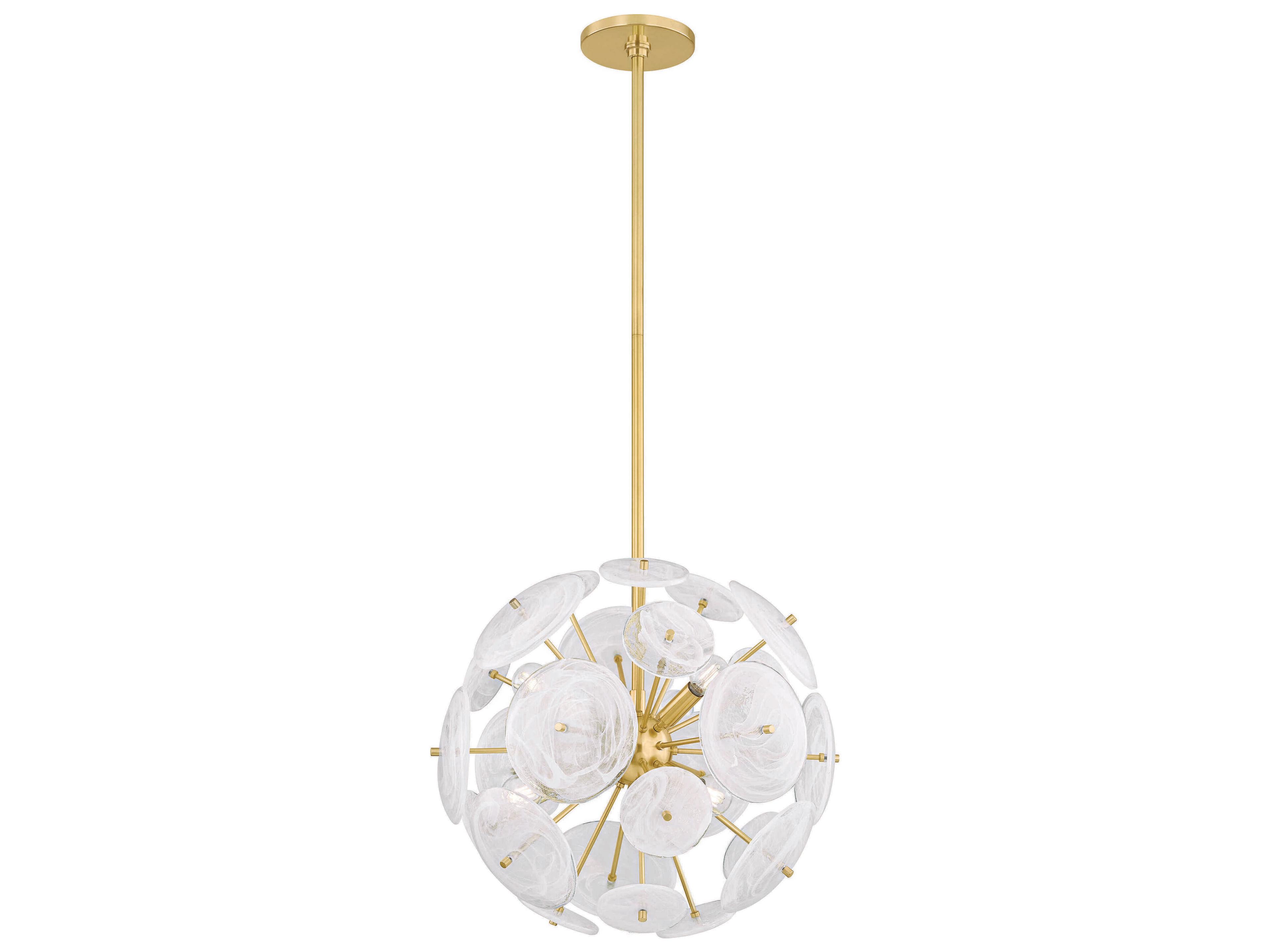 Tamara 6-Light Aged Brass Sputnik Pendant