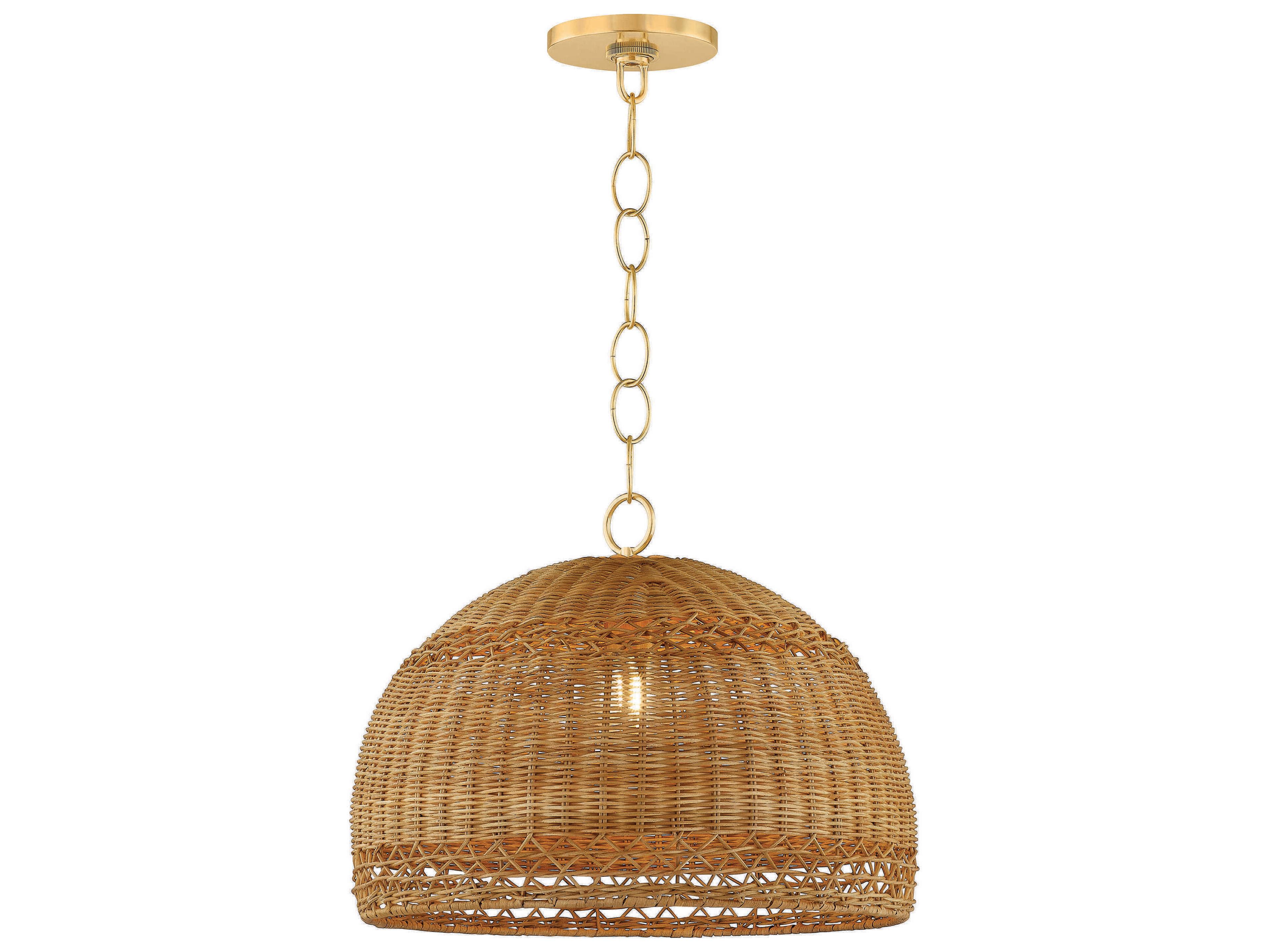 Mitzi April 1-Light Aged Brass Pendant
