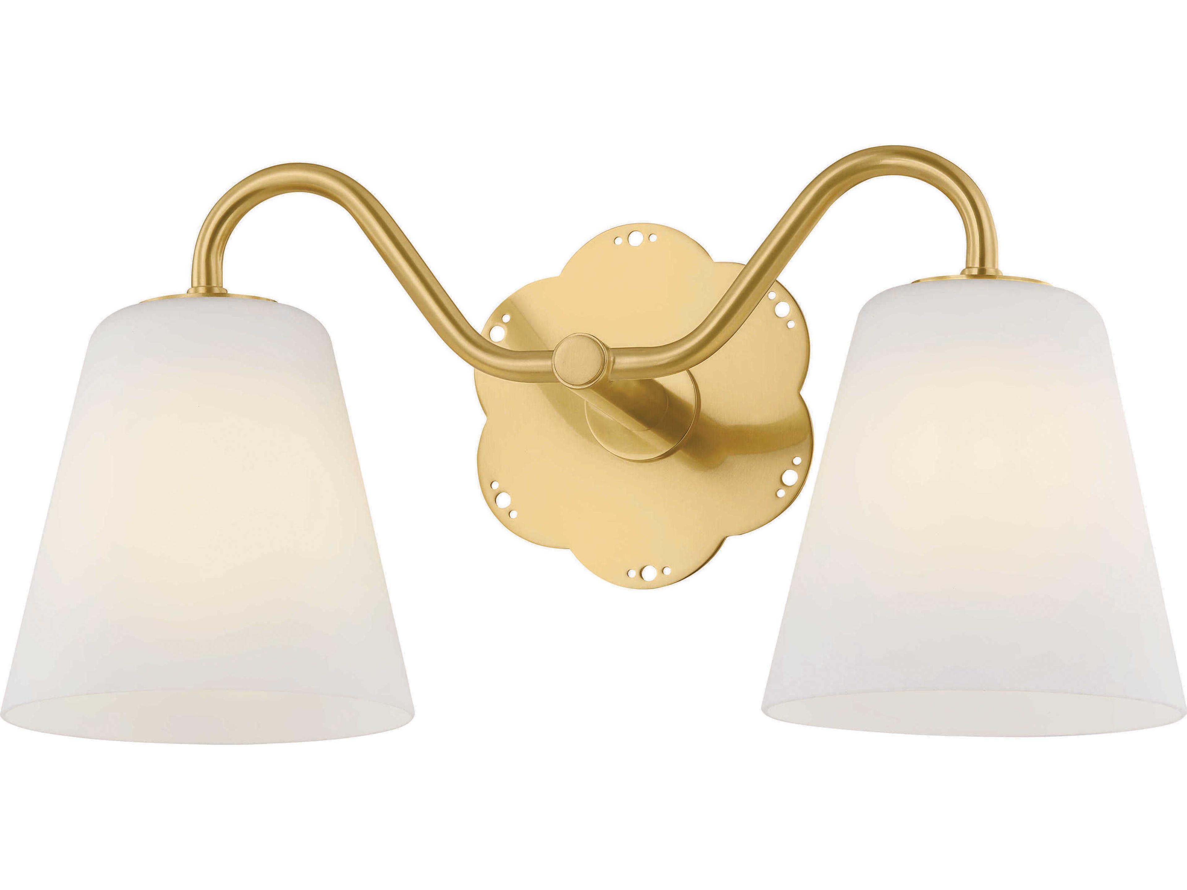 Mitzi Leonella 2-Light Aged Brass Vanity Light