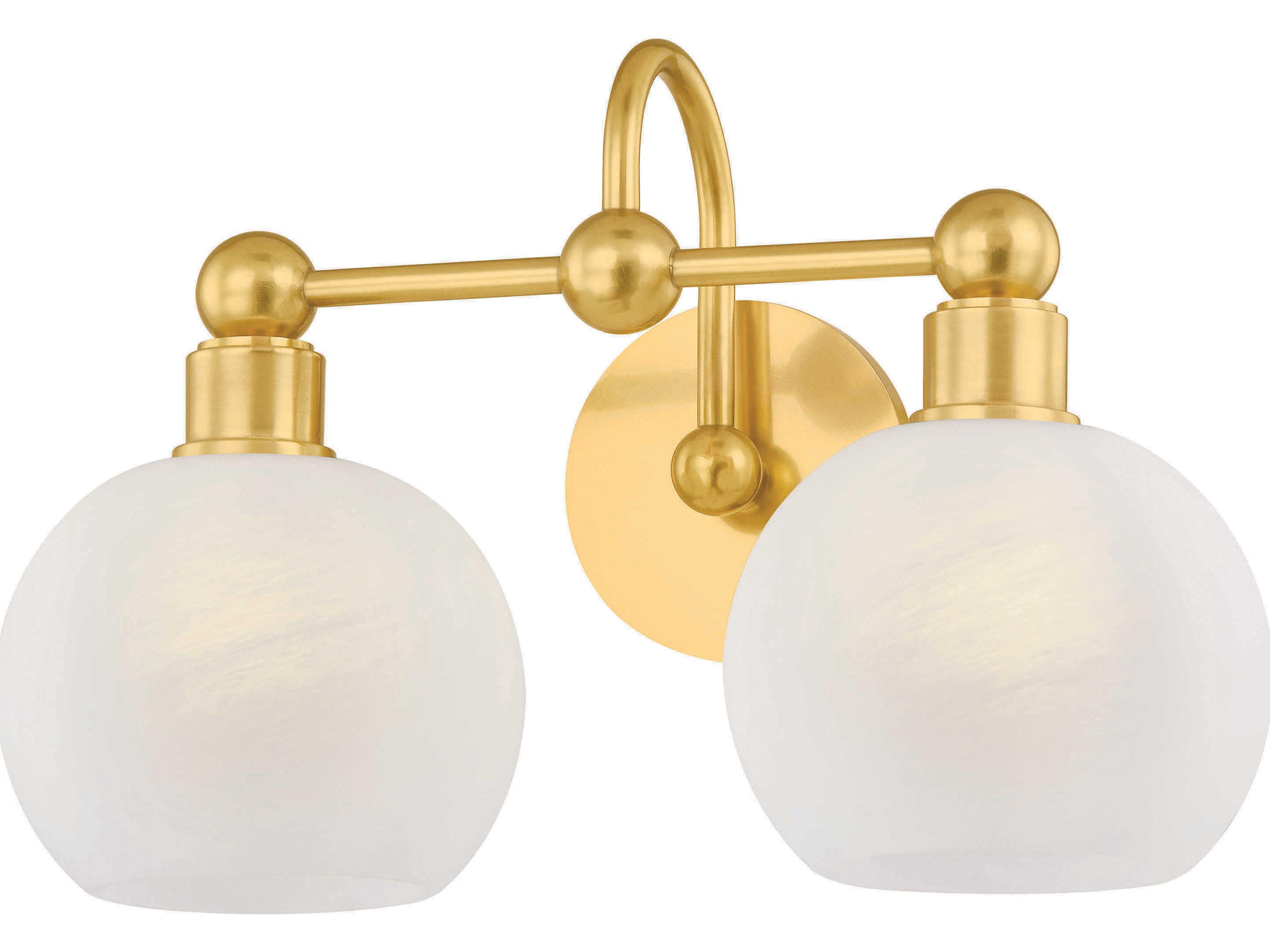 Mitzi Jerica 2-Light Aged Brass Vanity Light