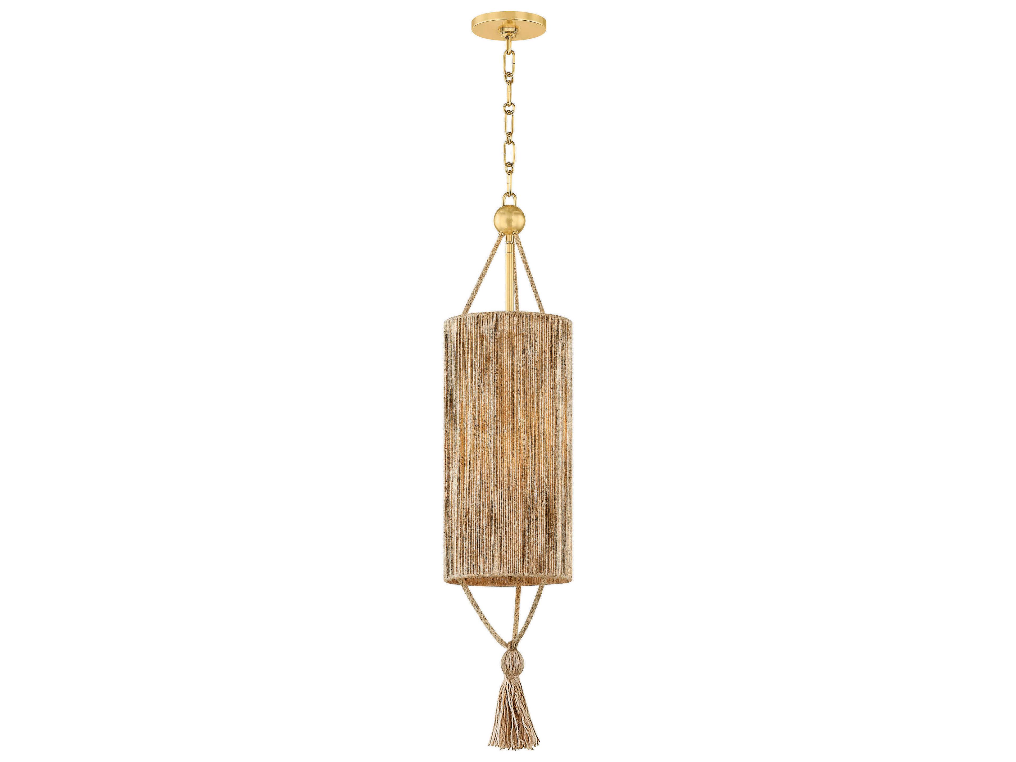 Mitzi Mandy Cheng Reyn 1-Light Aged Brass Cylinder Mini Pendant
