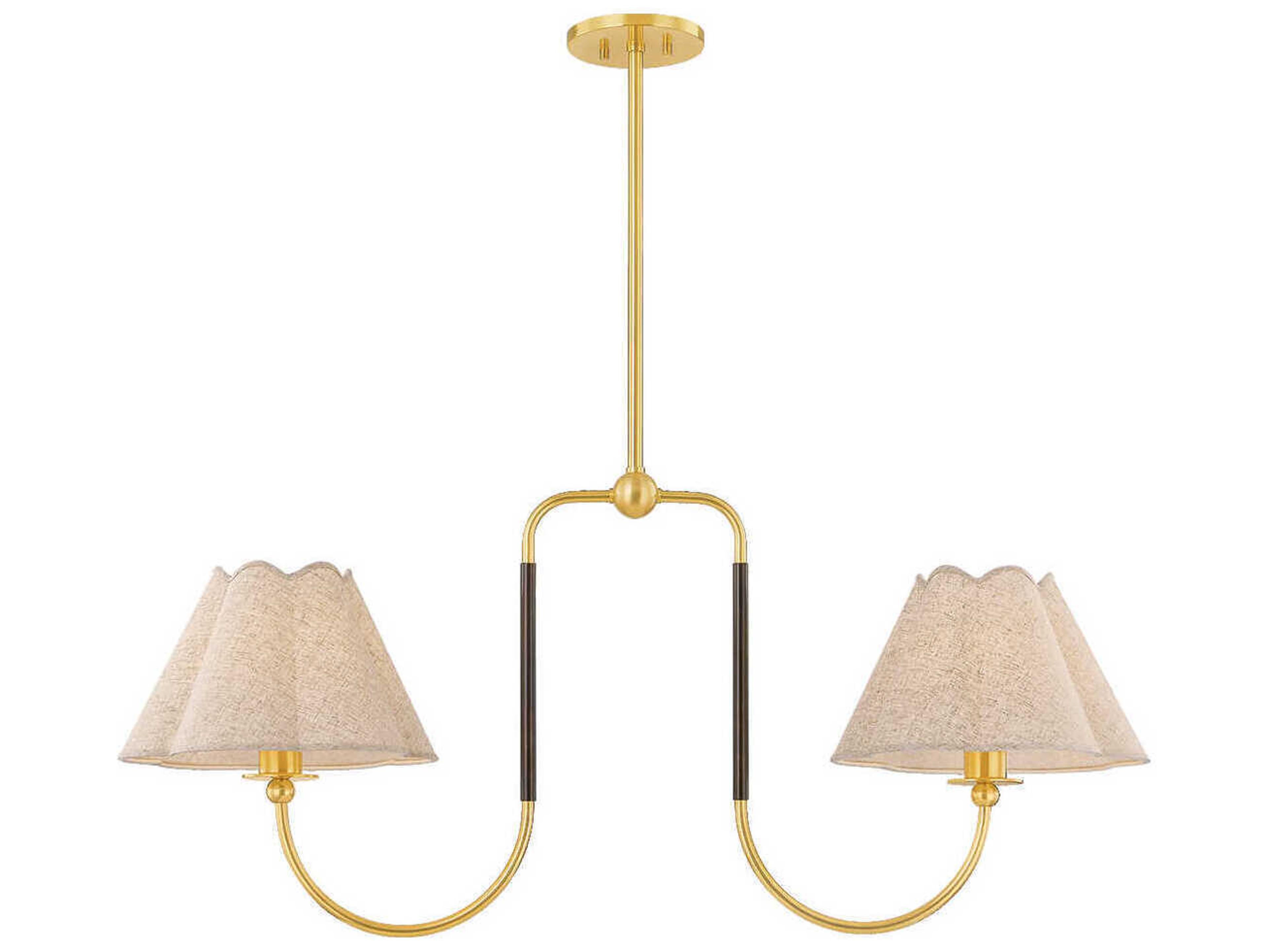 Mitzi Mandy Cheng Janie 2-Light Aged Brass True Bronze Island Pendant